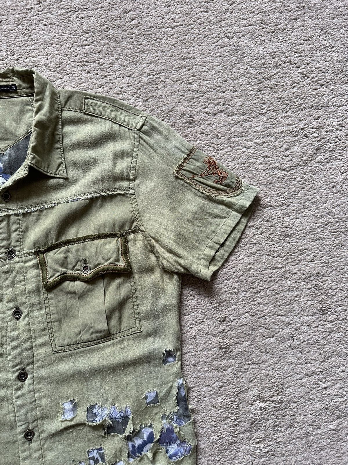 Marithe + Francois Girbaud 1990s Marithe Grancois Girbaud Thrashed Layered Shirt Size US M / EU 48-50 / 2 - 5 Thumbnail