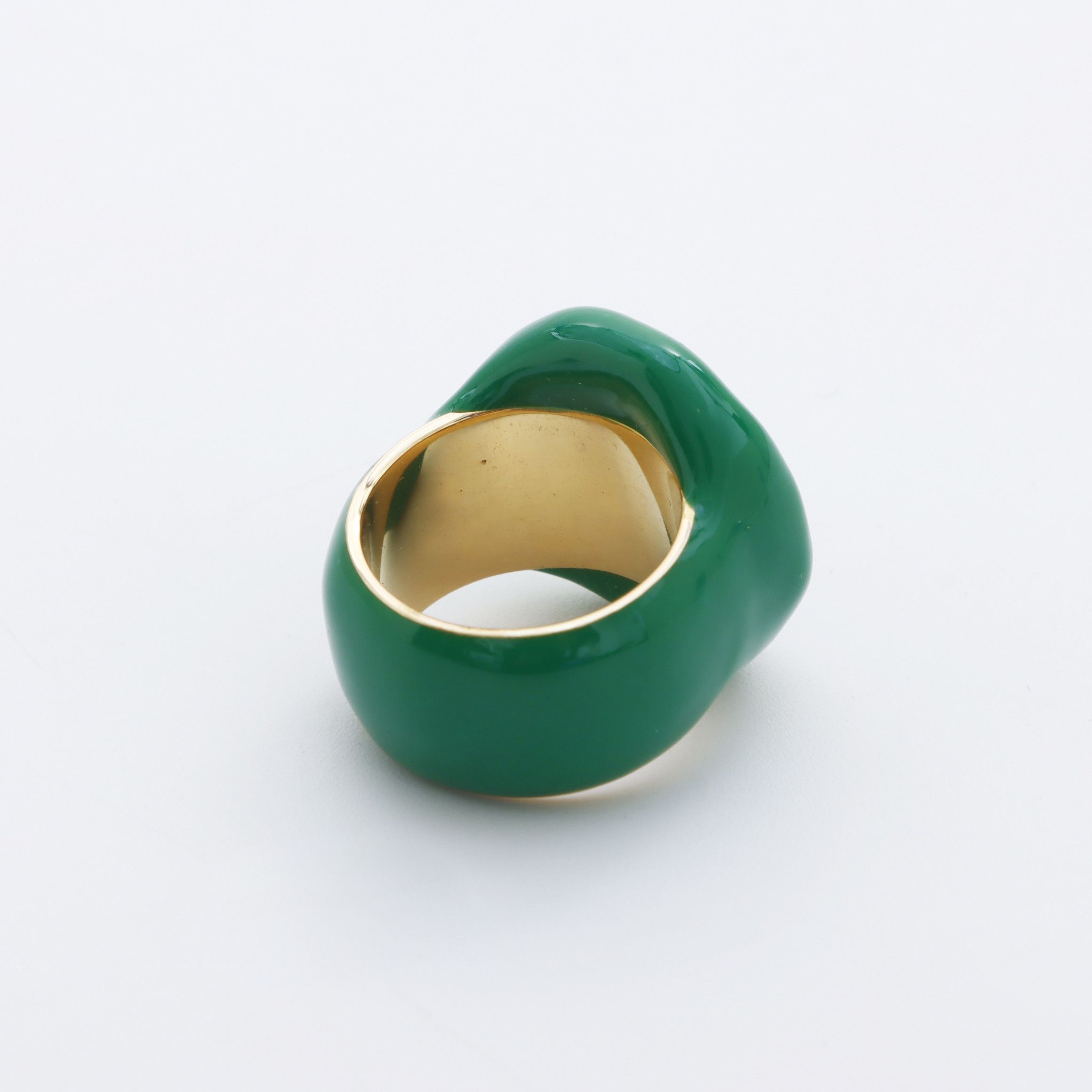 Bottega Veneta o1bcso1str0725 Size: 19 / Seal Ring in Green Size ONE SIZE - 3 Thumbnail