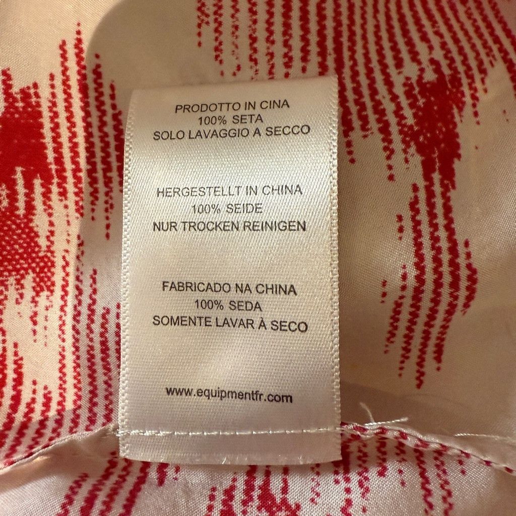 Other Equipment Femme Blouse S White Red Floral 100% Silk Designer Size S / US 4 / IT 40 - 9 Thumbnail