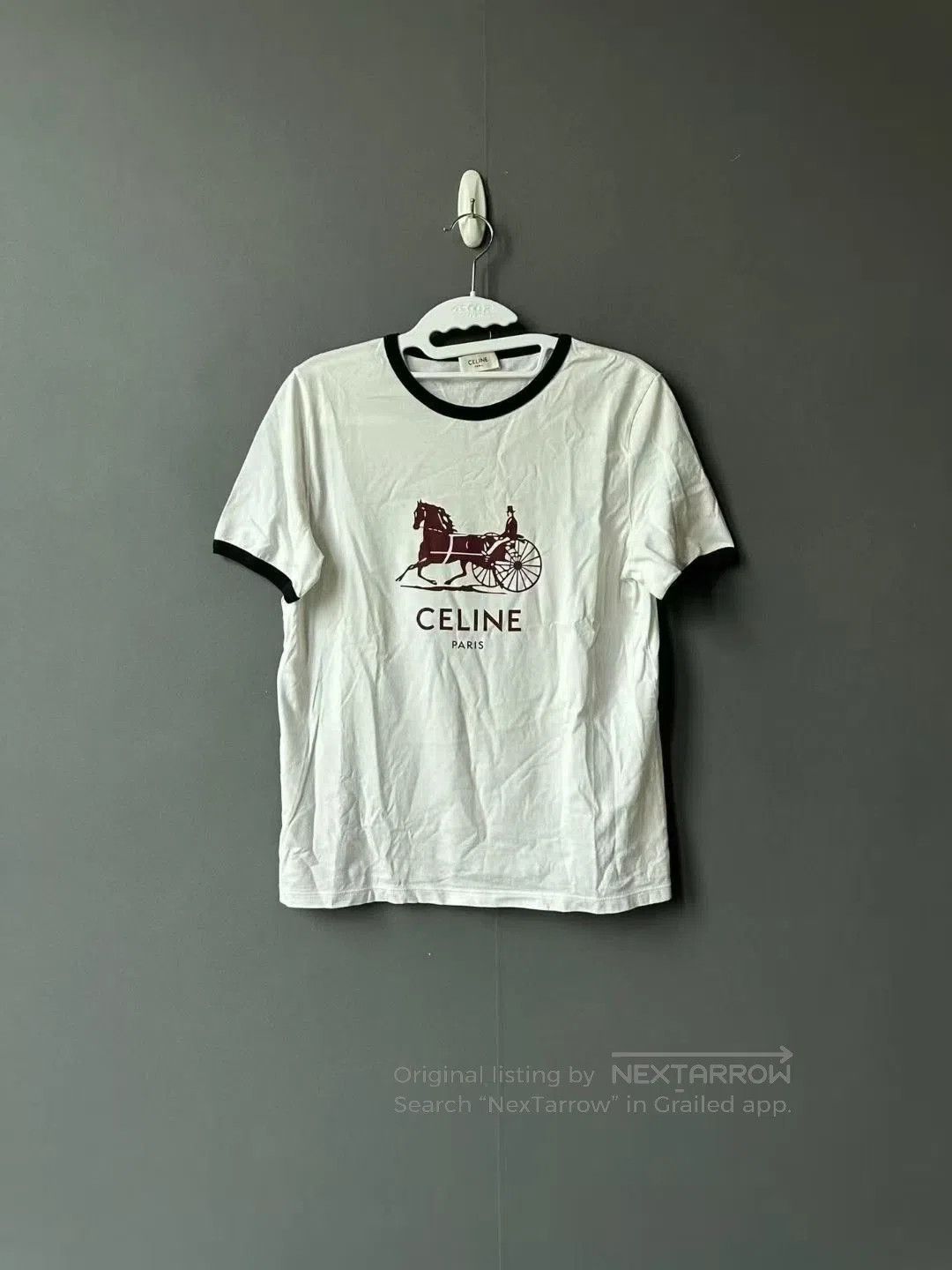 Celine Celine White Carriage Print Short. Size M / US 6-8 / IT 42-44 - 1 Thumbnail
