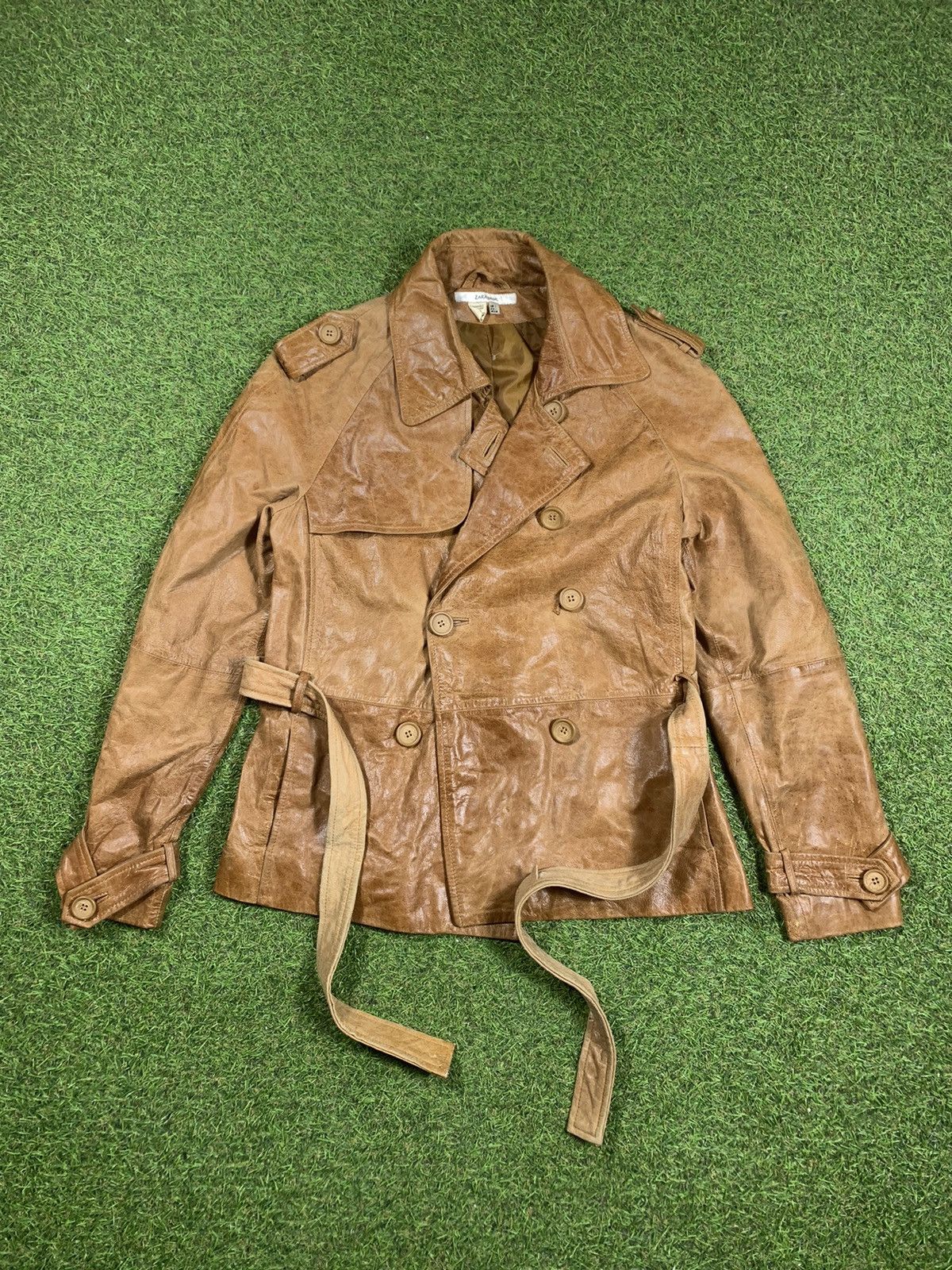 Leather Vintage Y2K Leather jacket streetwear style size L Size L / US 10 / IT 46 - 1 Thumbnail