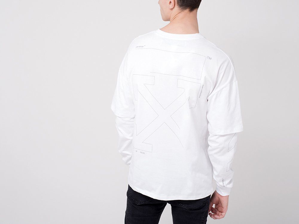 Off-White White Unfinished Reflective Arrows Oversized LS T-Shirt Size US M / EU 48-50 / 2 - 2 Thumbnail