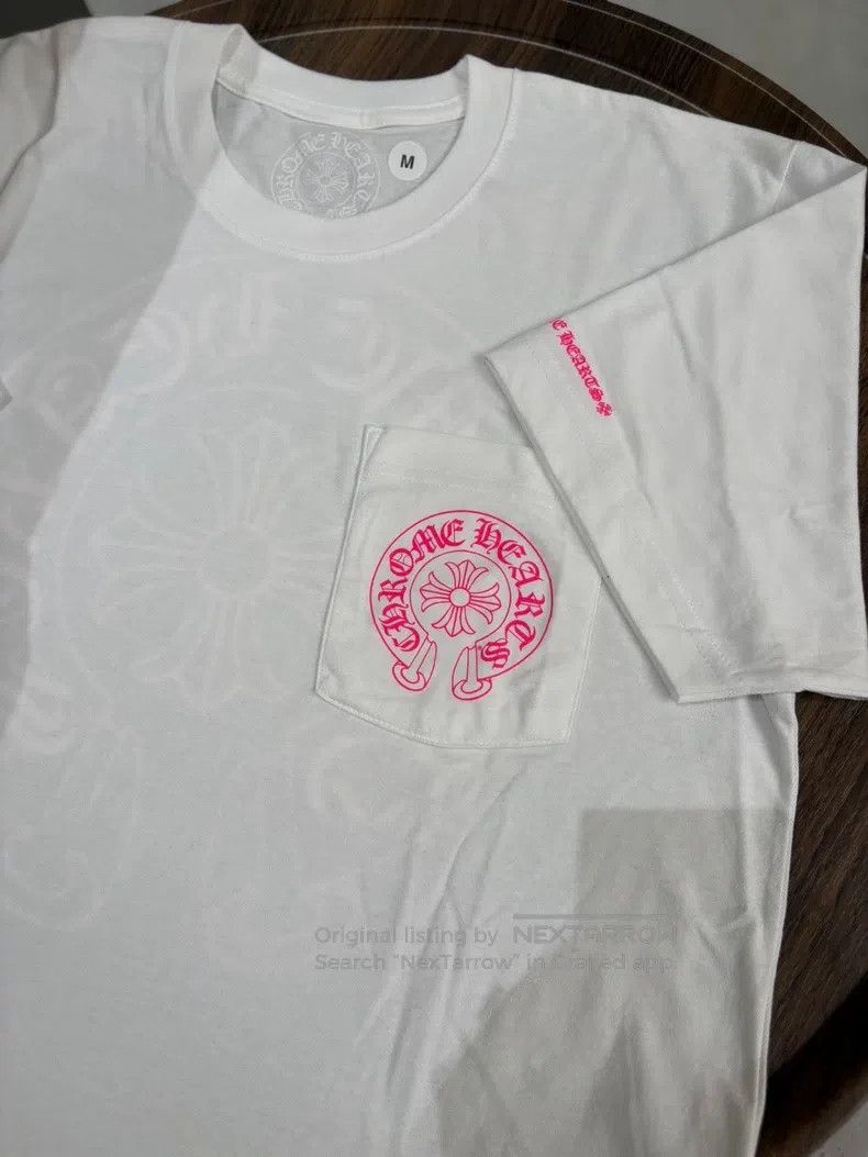 Chrome Hearts CHROME HEARTS Size M Pink horseshoe white short sleeves Size US M / EU 48-50 / 2 - 1 Thumbnail