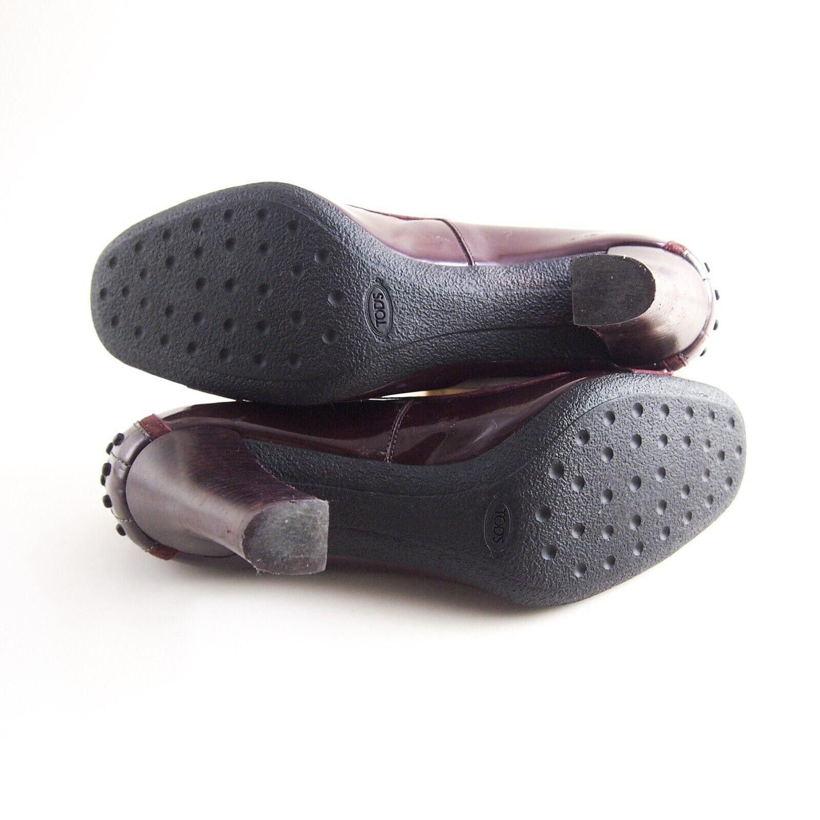 Tod's Tod's Heels Pumps Burgundy Leather Womens US 7.5 EU 37.5 Size US 7.5 / IT 37.5 - 8 Thumbnail