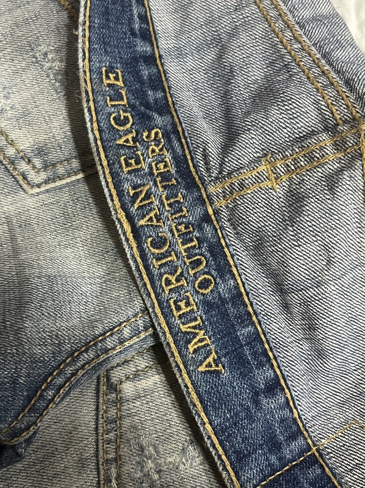 American Eagle Outfitters ⚡️Distressed⚡️American Eagle Outfitters Slim Straight Jeans Size US 30 / EU 46 - 18 Thumbnail