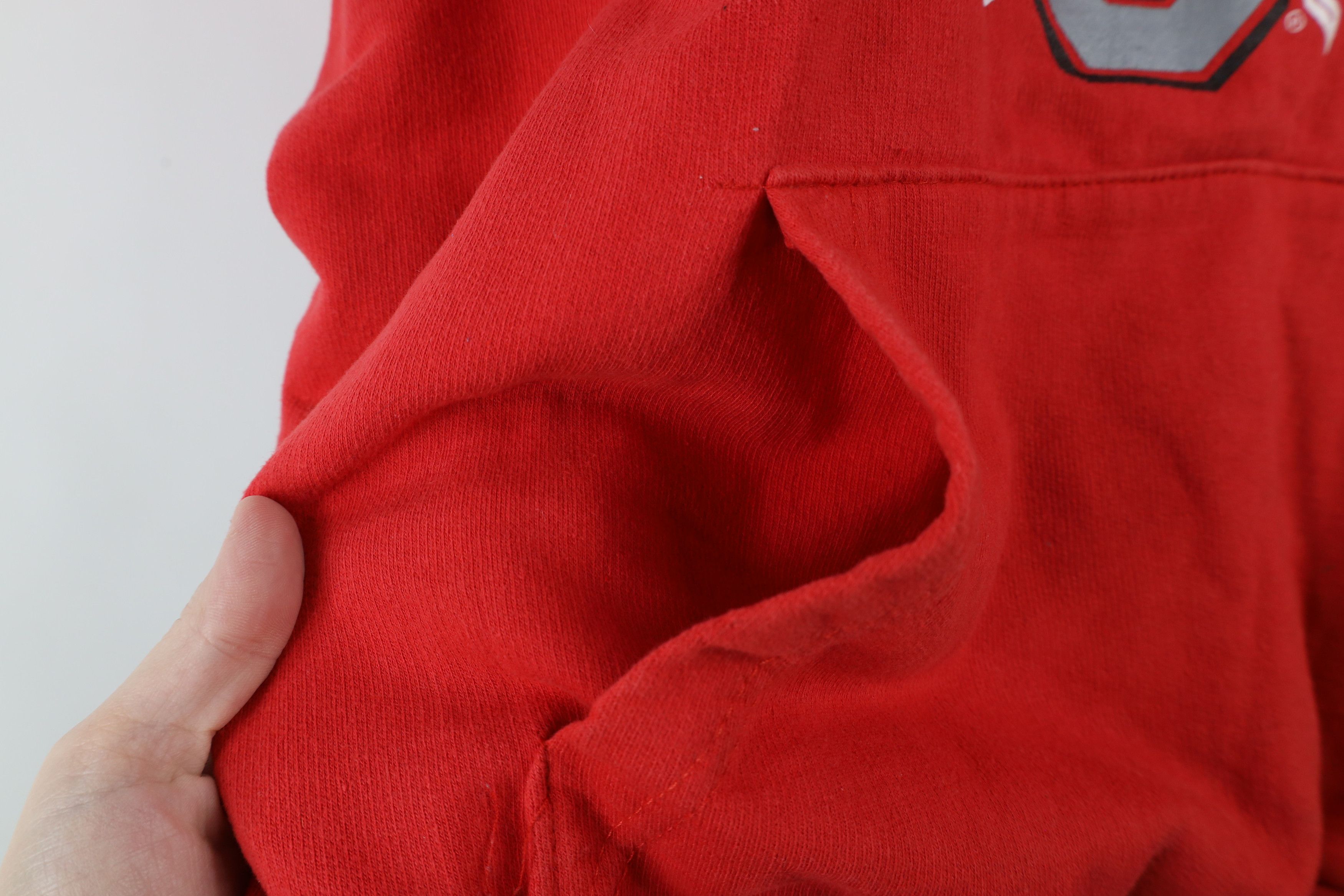 Vintage Vintage 90s Ohio State University Hoodie Sweatshirt Red Size US XL / EU 56 / 4 - 6 Thumbnail