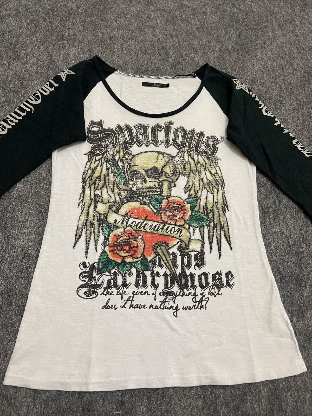 Vintage Y2K galyge half sleeve t-shirt punk skulls Size S / US 4 / IT 40 - 2 Thumbnail