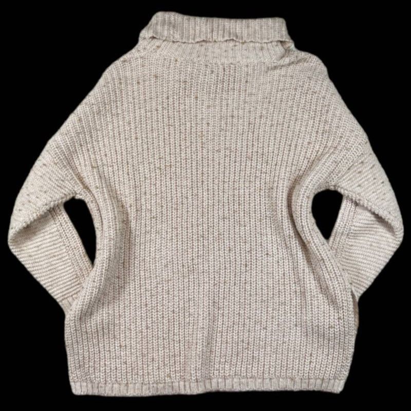 Lands' End Lands' End Cream Sweater | Size L Size L / US 10 / IT 46 - 2 Thumbnail