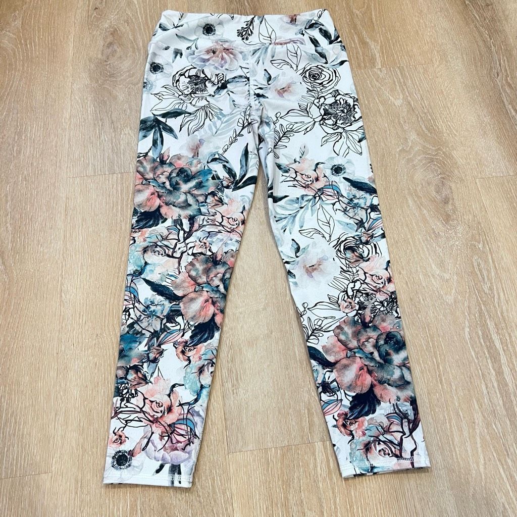 Creative Recreation Evolution & Creation Watercolor & Outline Floral Print Pattern, Women’s Medium Size 28" / US 6 / IT 42 - 2 Thumbnail