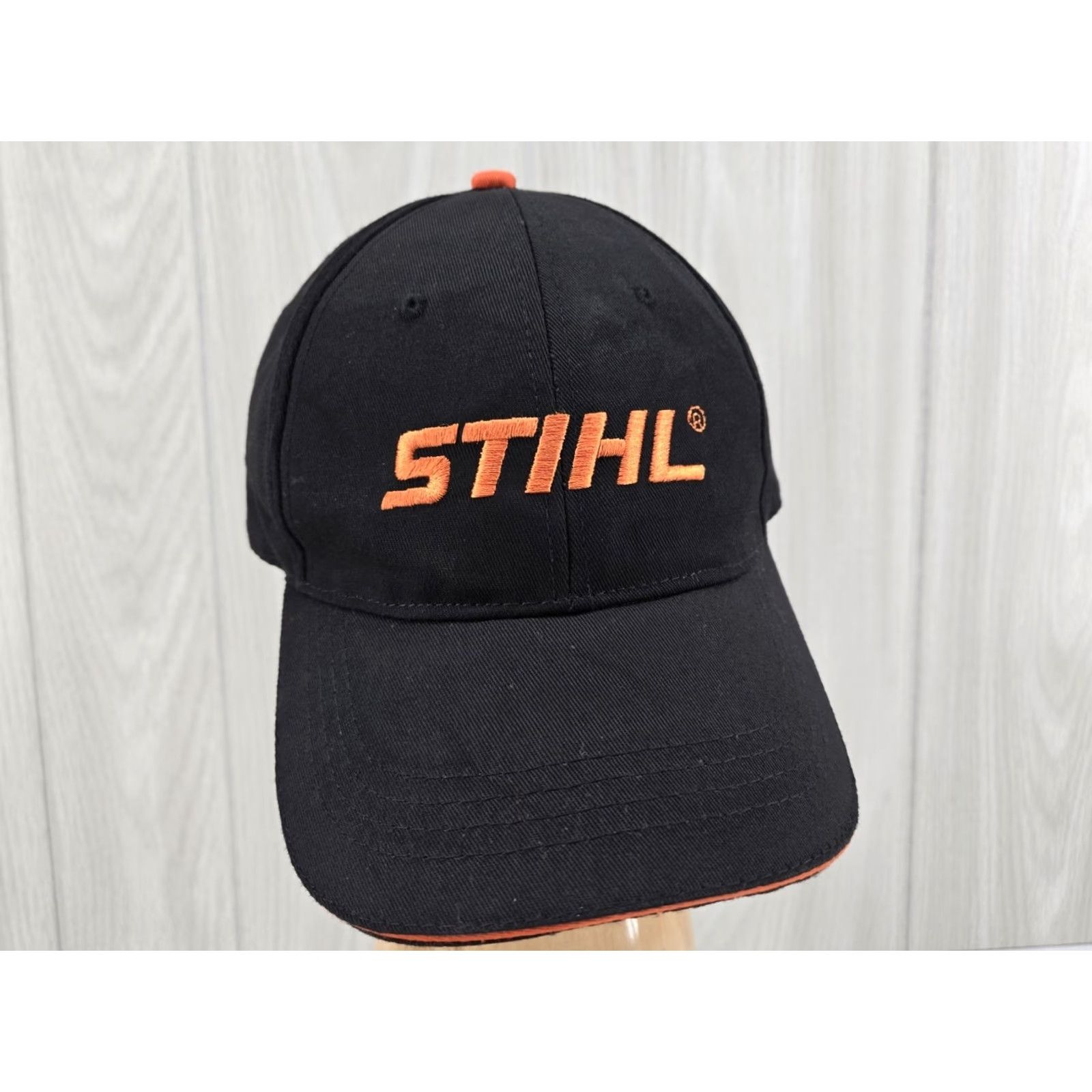 Bally STIHL Chainsaw Strapback Hat Ball Cap Outdoor Power Tools Black Embroidered Logo Strapback Hat Size ONE SIZE - 4 Thumbnail