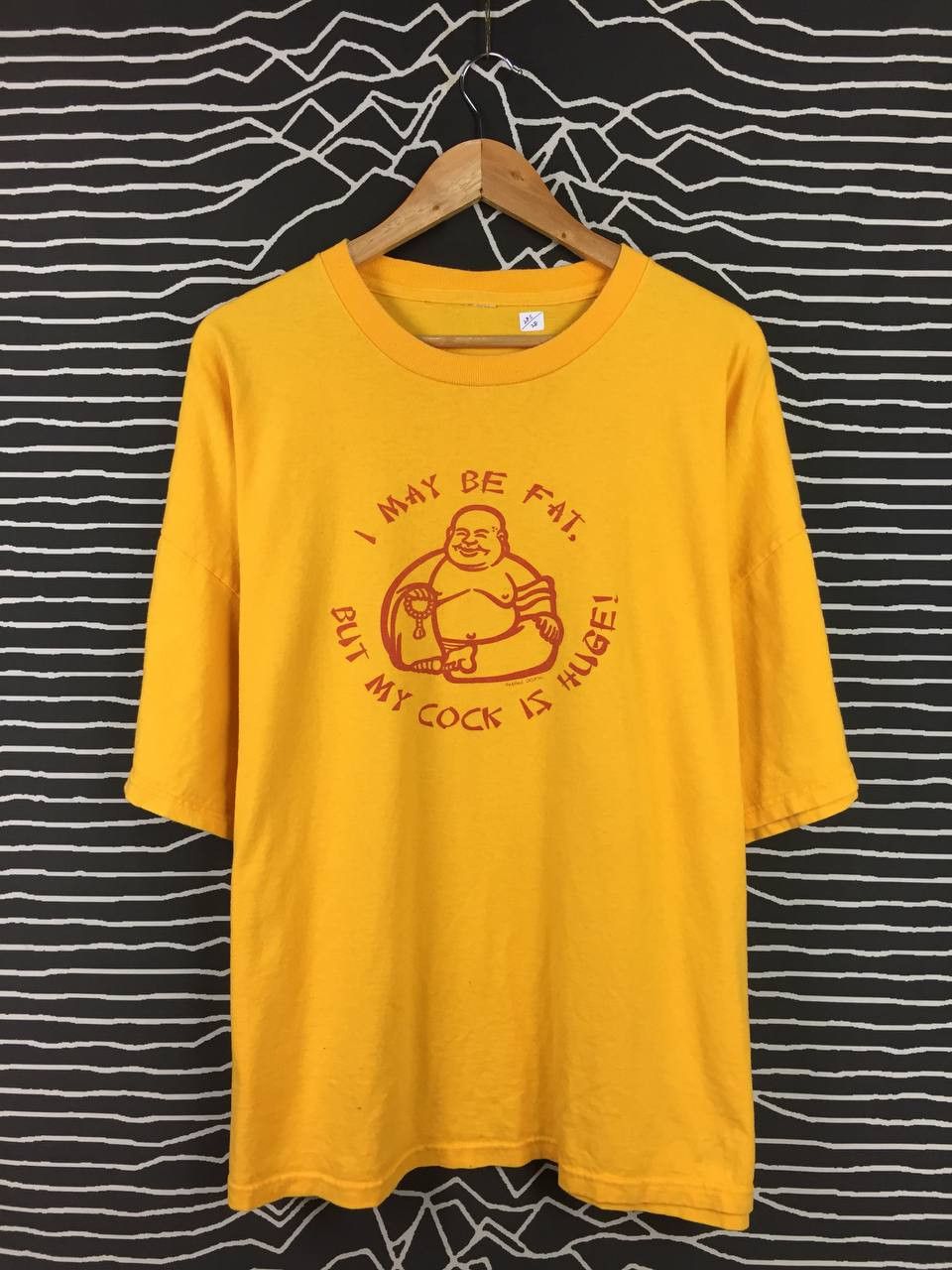 Vintage Vtg iPartyHard I May Be Fat, But My Cock Is Huge Humor Tee Size US XXL / EU 58 / 5 - 2 Thumbnail