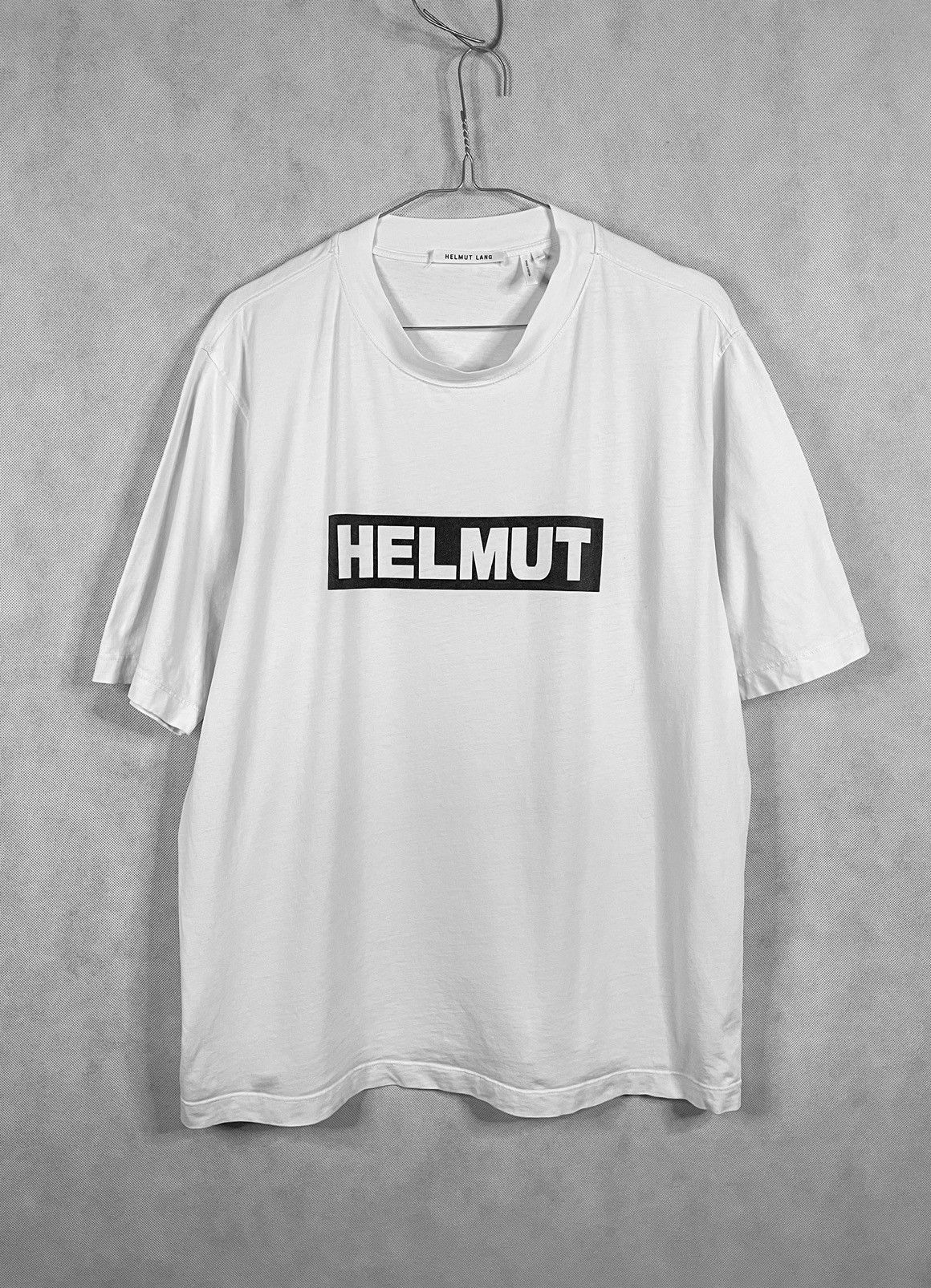 Designer Helmut Lang Big Logo Tee Tees T-shirt short sleeve Size US L / EU 52-54 / 3 - 1 Thumbnail