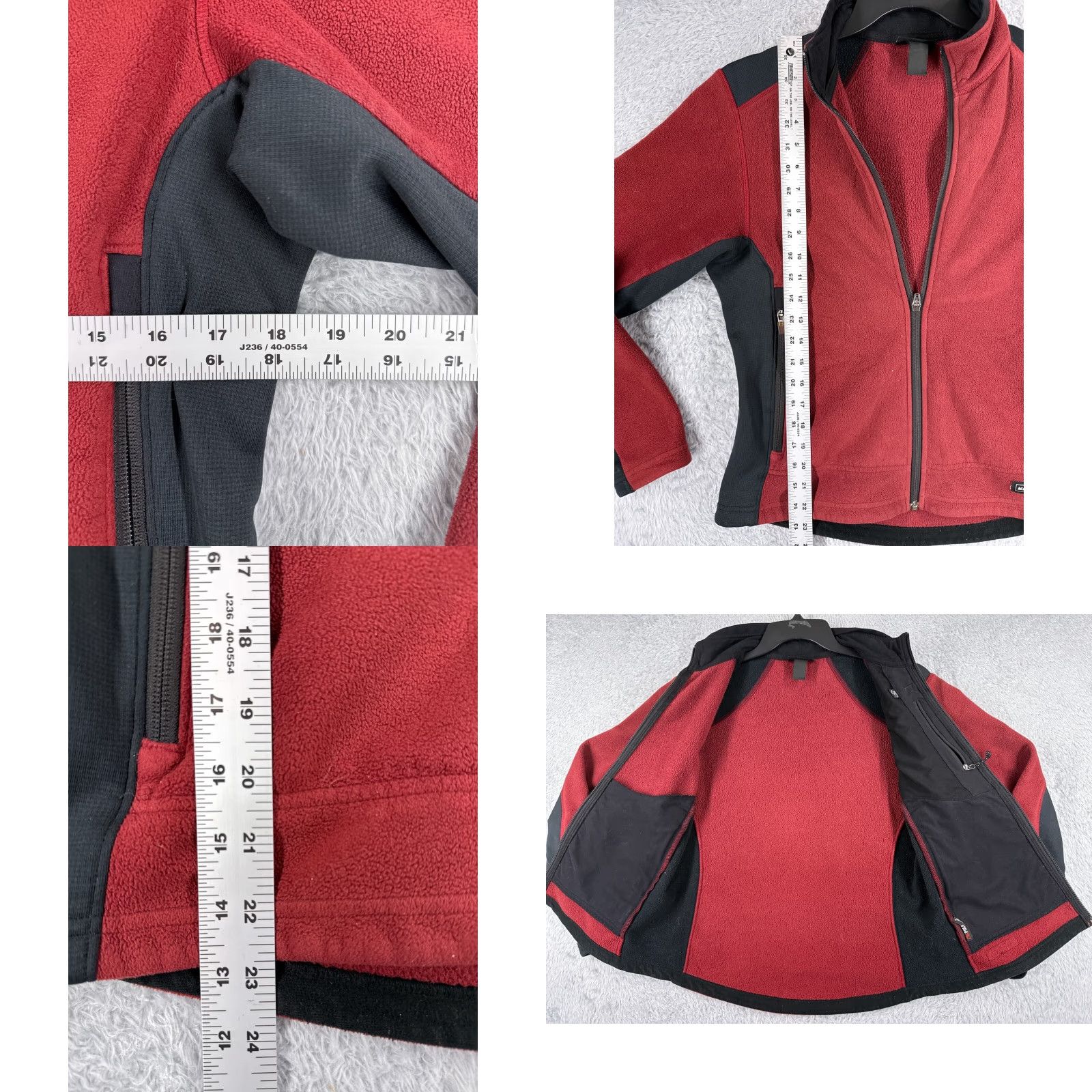 Vintage REI Jacket Women Medium Red Black Full Zip Polyester Fleece Mock Neck Casual Travel Workwear Size M / US 6-8 / IT 42-44 - 8 Thumbnail