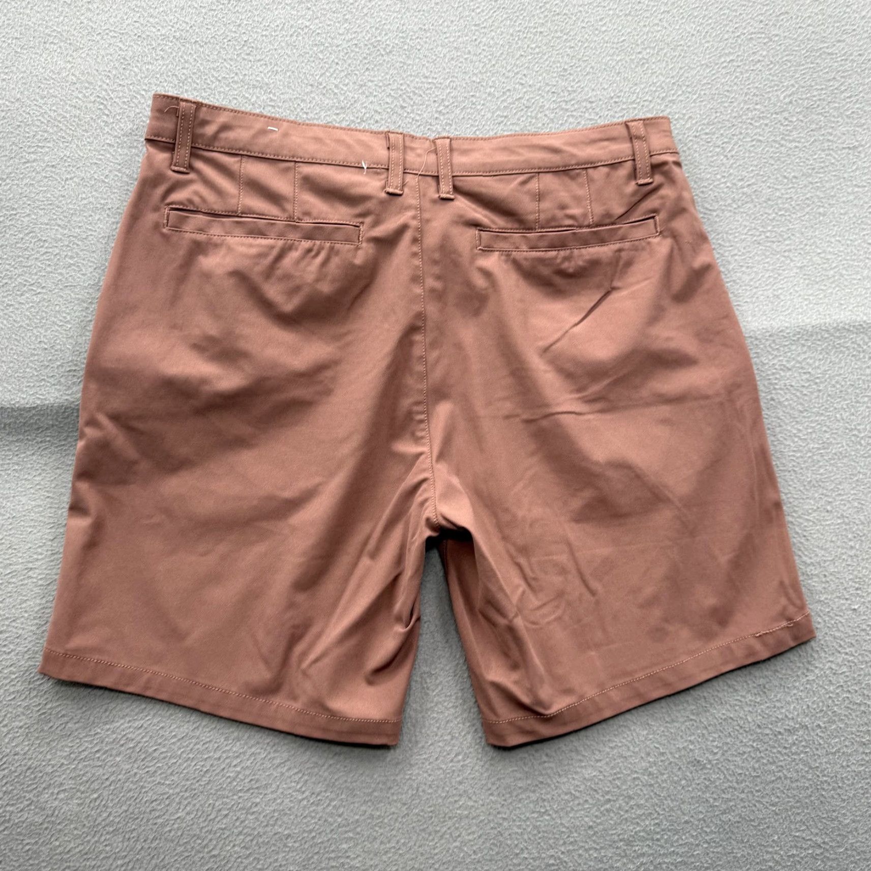 Vintage Desert Dunes Mens Chino Shorts 34 Brown Flat Front 7 Inseam Casual Summer Golf Pocket Size US 34 / EU 50 - 2 Thumbnail