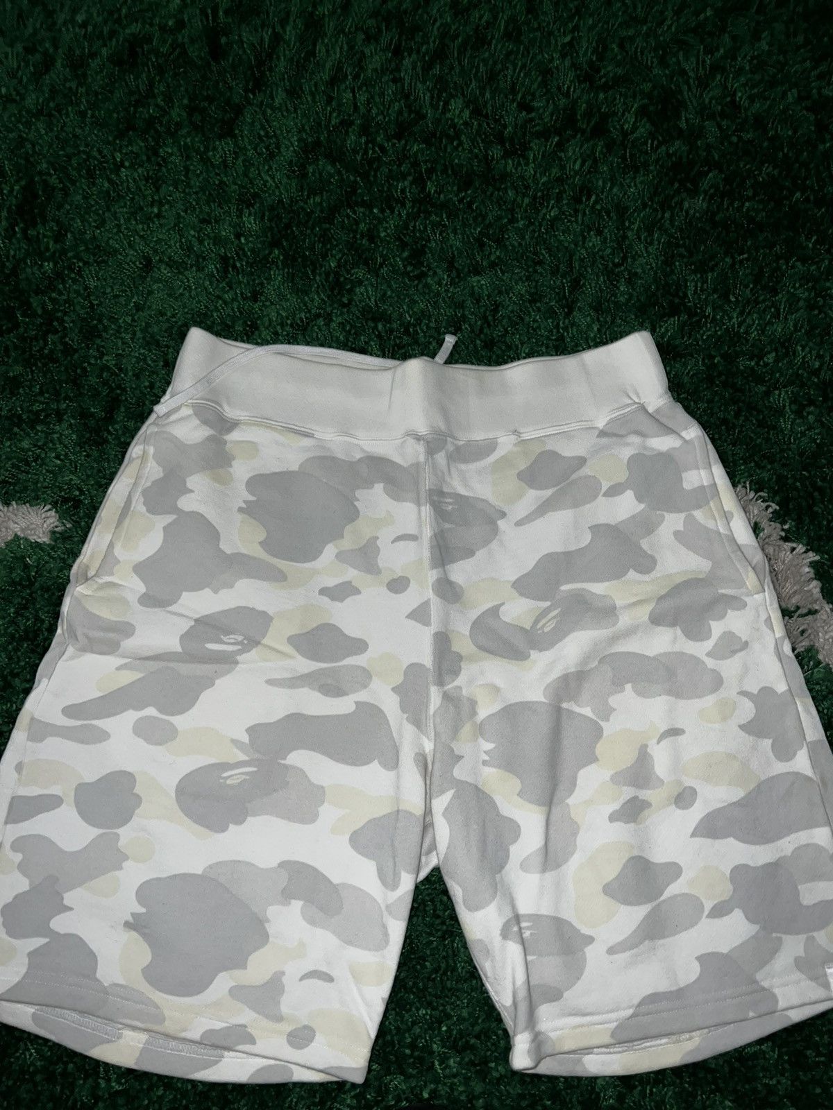 image of Bape City Camo Sweat Shorts in White, Men's (Size 36)