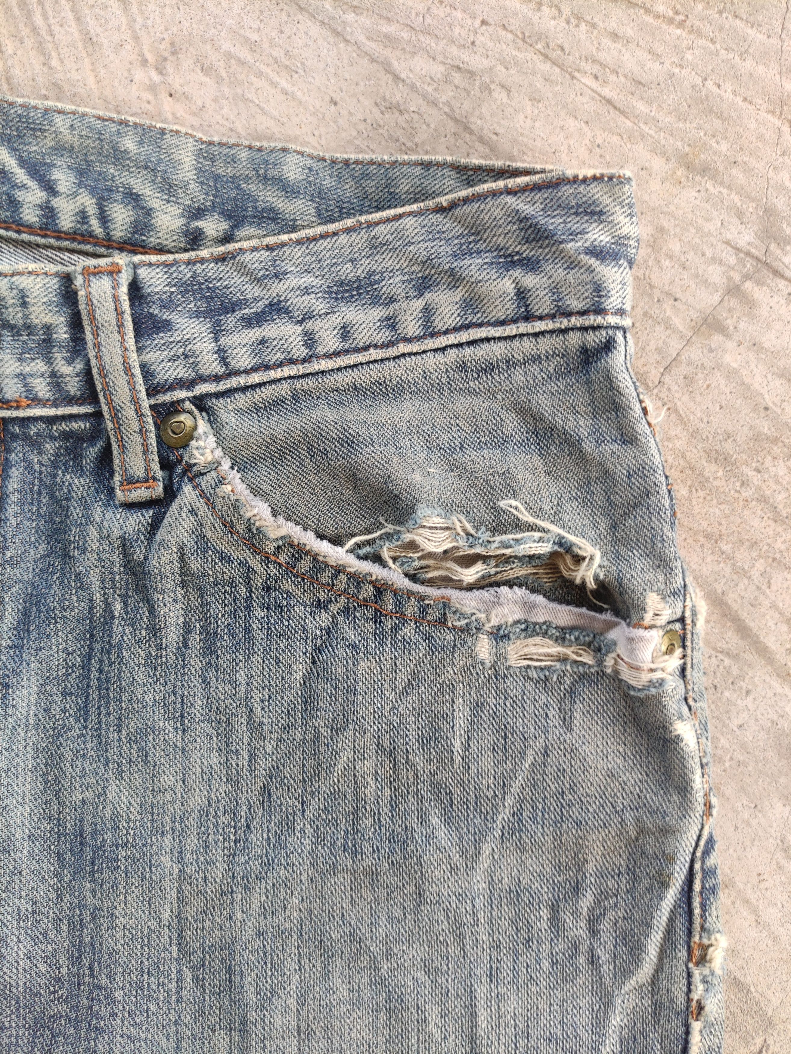 Lee Vintage Lee Japan Jean Distressed Faded Denim Pants Size US 31 - 6 Thumbnail