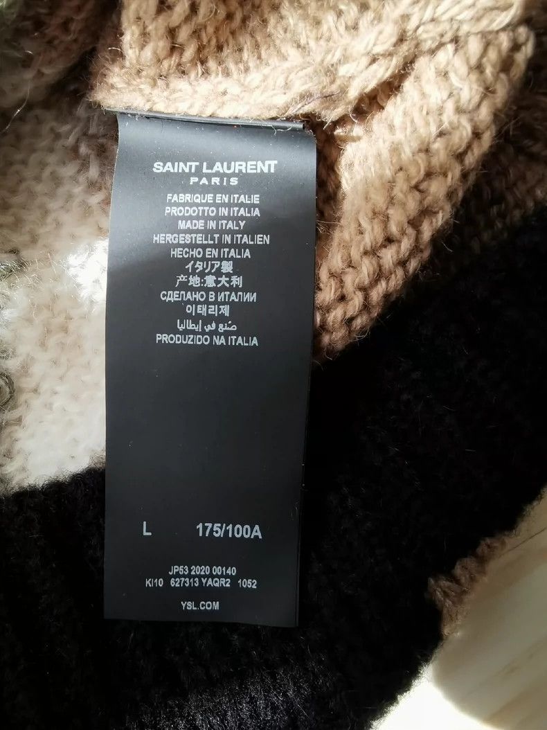Saint Laurent Paris Saint Laurent Paris Round neck patterned mohair sweater-250 Size US L / EU 52-54 / 3 - 2 Thumbnail