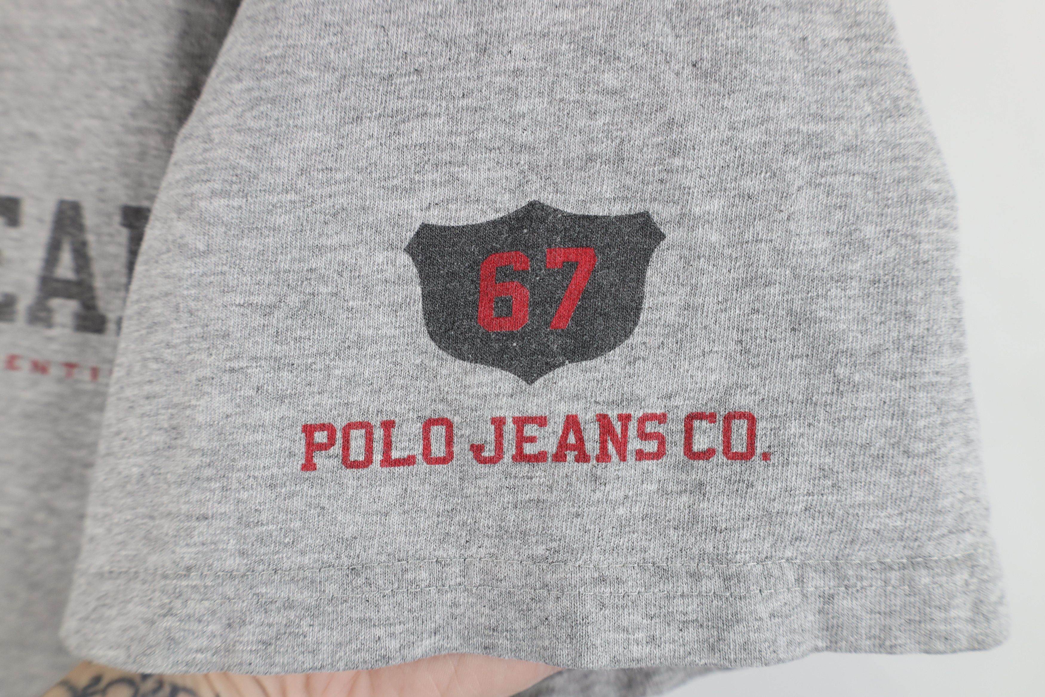 Ralph Lauren Vintage 90s Ralph Lauren Spell Out T-Shirt Heather Gray Size US XXL / EU 58 / 5 - 4 Thumbnail