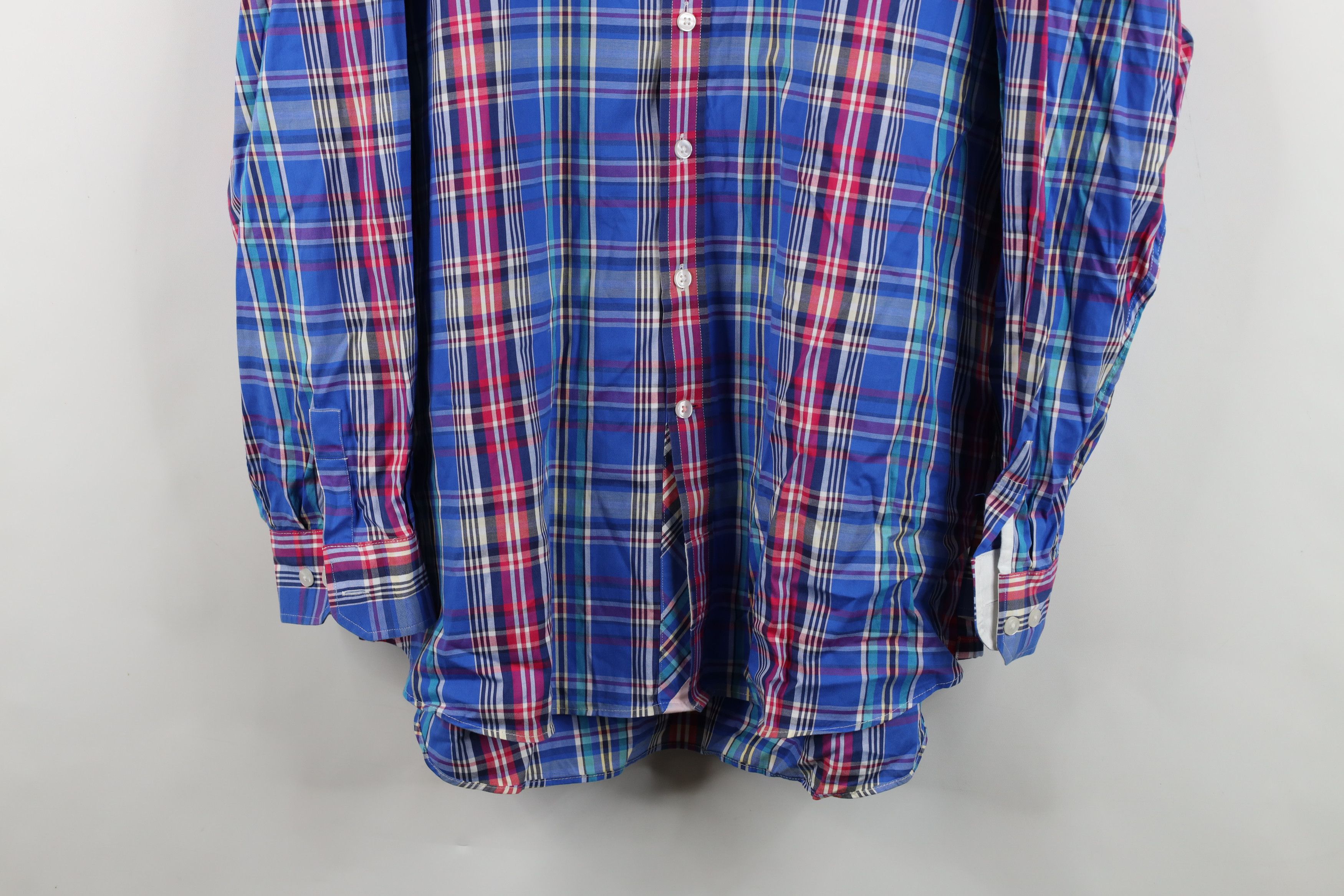 Vintage Thomas Pink Madras Plaid Collared Button Shirt Cotton Size US XXL / EU 58 / 5 - 3 Thumbnail