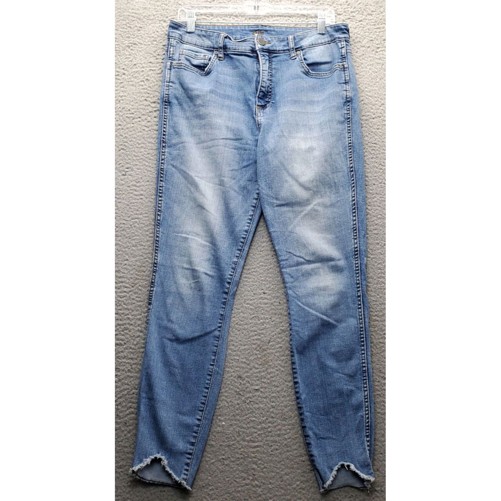 Vintage KUT from the Kloth Jeans Womens 12 Blue FAB Ankle Skinny High Rise Frayed Hem Size 34" / US 12 / IT 48 - 2 Thumbnail