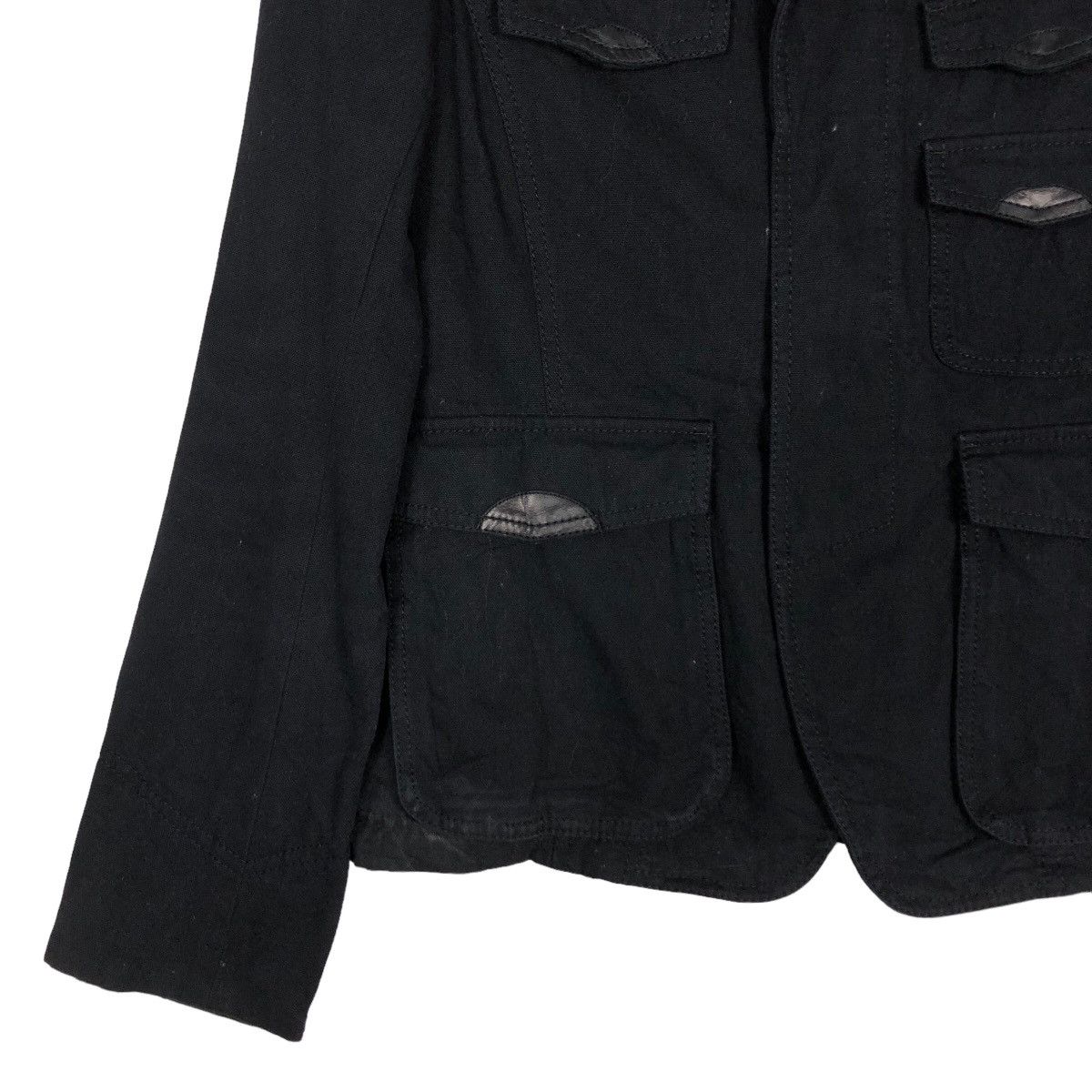 Japanese Brand 🔥Rich Black Cargo Cropped Jacket Macphee Issey Miyake Size US M / EU 48-50 / 2 - 4 Thumbnail