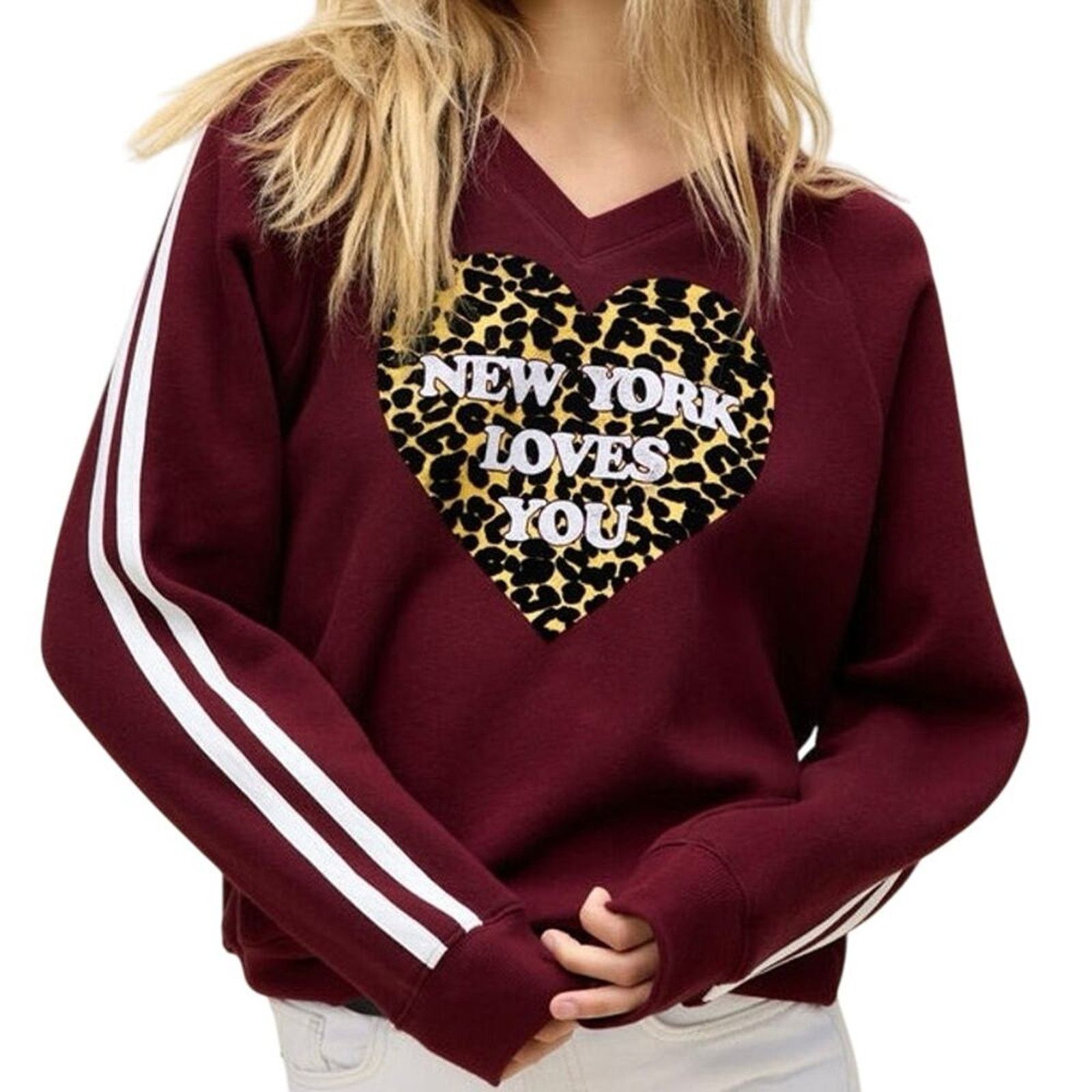 Daydreamer DAYDREAMER New York Loves You V-Neck Sweatshirt Size L New Size L / US 10 / IT 46 - 1 Thumbnail