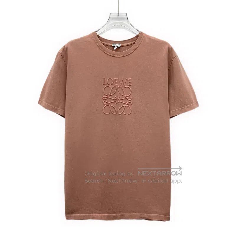 Loewe Loewe Pink Logo Embroidered Crew Neck Cotton Short Sleeve Size XS / US 0-2 / IT 36-38 - 1 Thumbnail