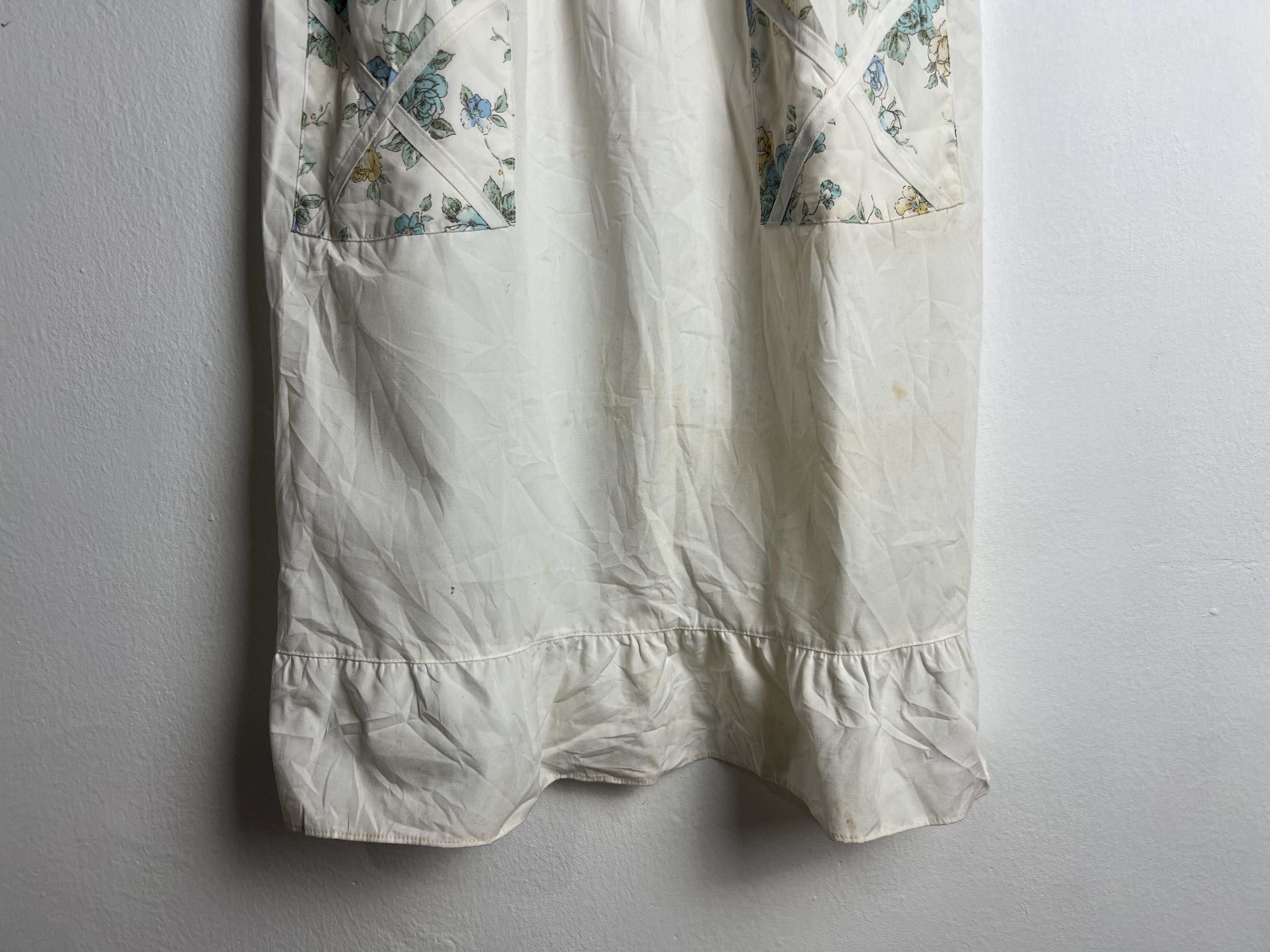 Japanese Brand Floral Print Vintage Apron Size ONE SIZE - 3 Thumbnail