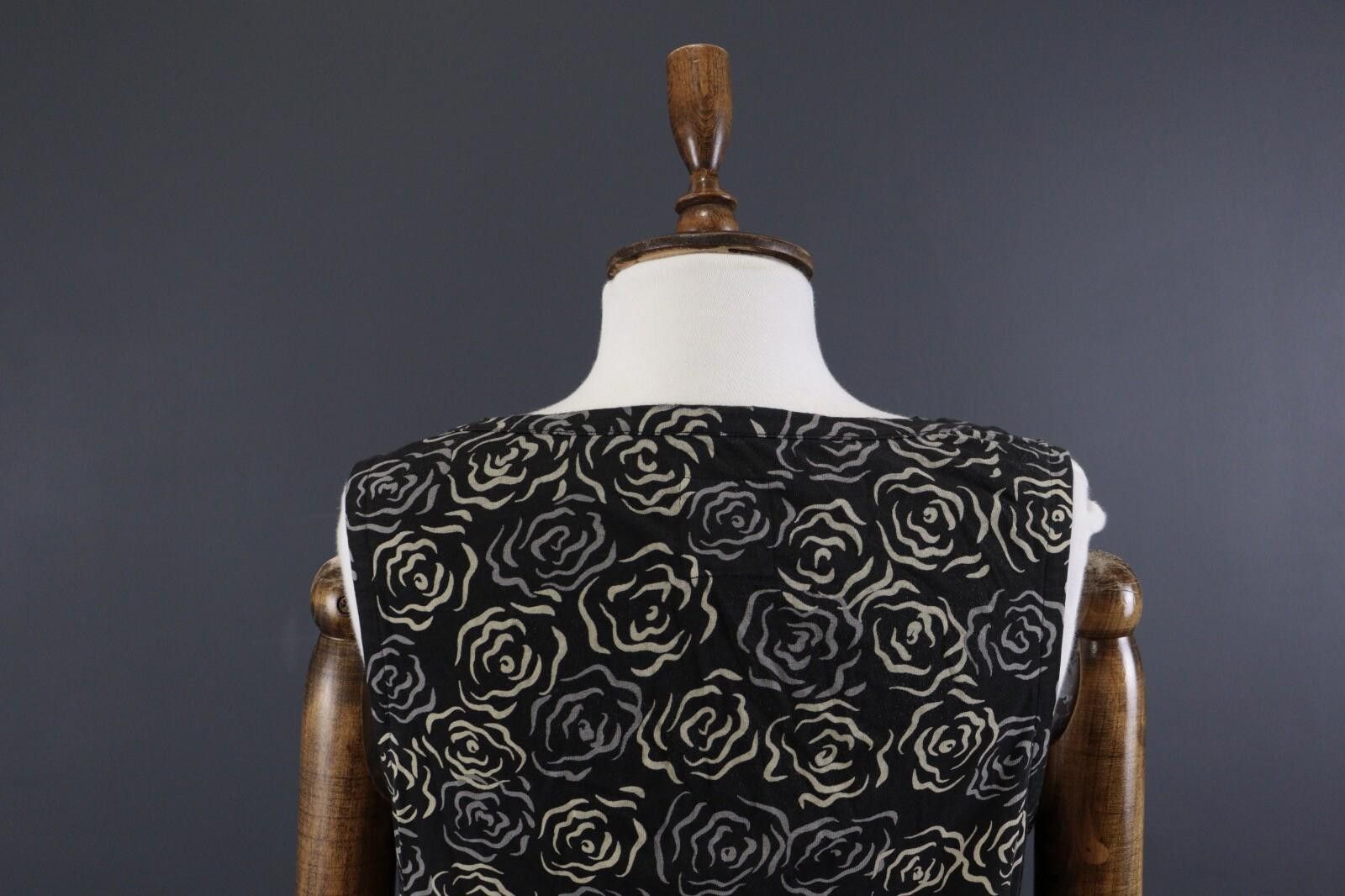 Designer Deerberg by Oska Black Floral Summer Blouson Dress Size L Size L / US 10 / IT 46 - 9 Thumbnail
