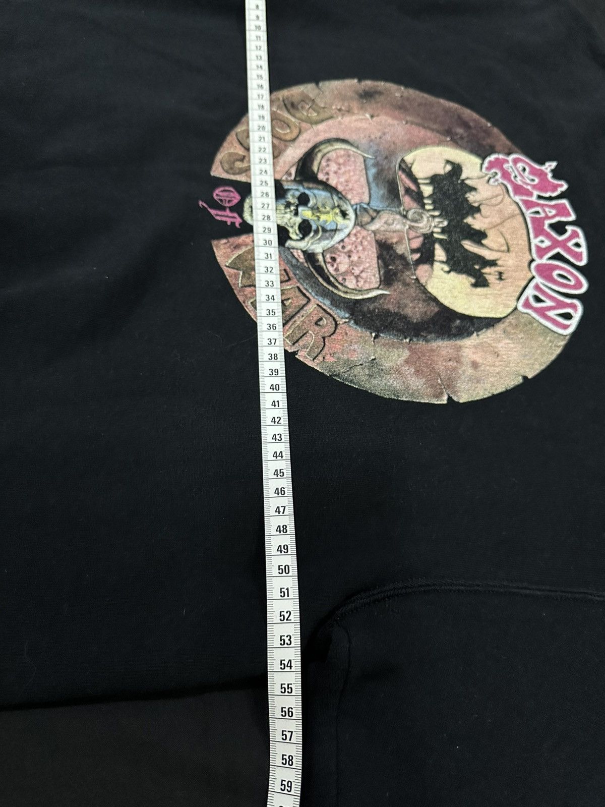 Saxony × Vintage Vintage *RARE* 90’s Screen Stars Saxon Rock Band Sweater Size US M / EU 48-50 / 2 - 5 Thumbnail