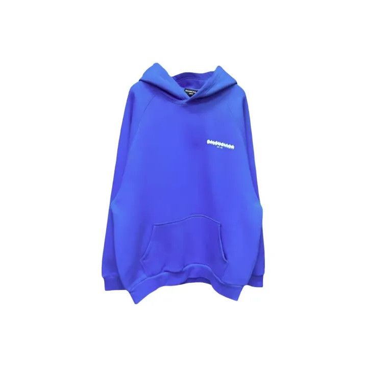 Balenciaga Balenciaga FW23 Blue Logo Hoodie for Men Size US M / EU 48-50 / 2 - 1 Thumbnail