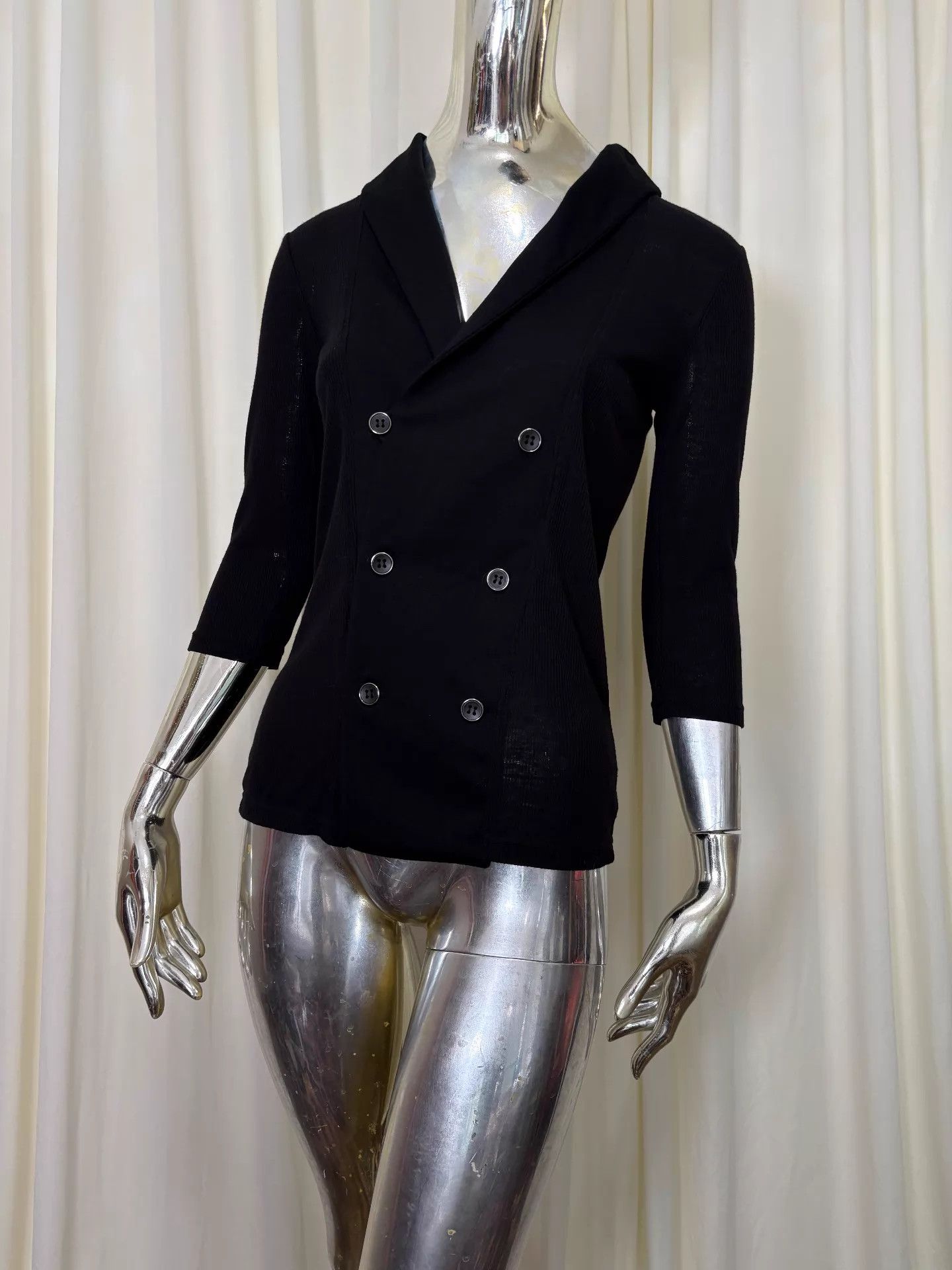 Roen roen x semanticdesign Vntg Skull Rhinestone DB Knit Cardi Size US M / EU 48-50 / 2 - 3 Thumbnail