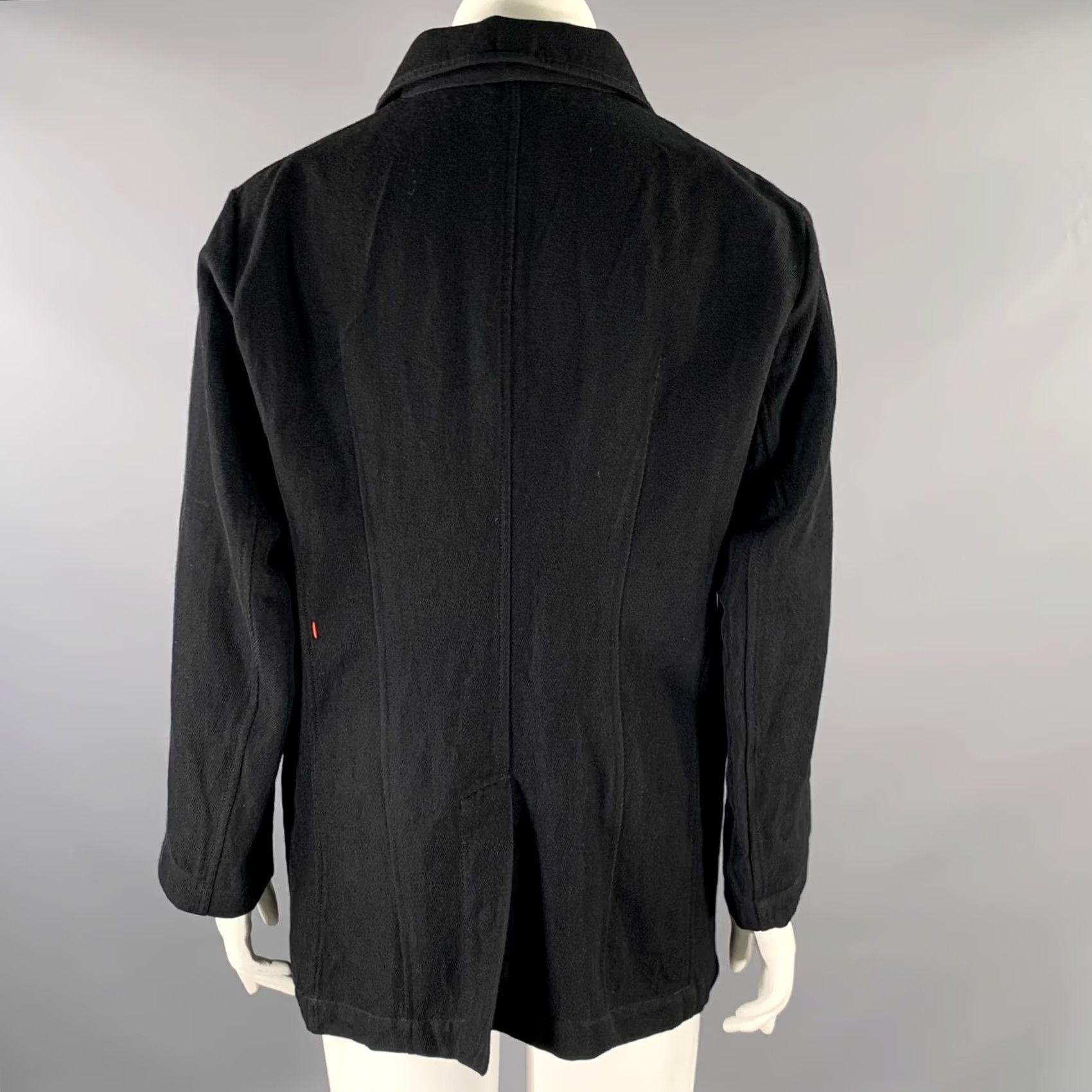 Casey Casey CASEY CASEY Black Wool Linen 3 button Jacket Size L Size L / US 10 / IT 46 - 3 Thumbnail