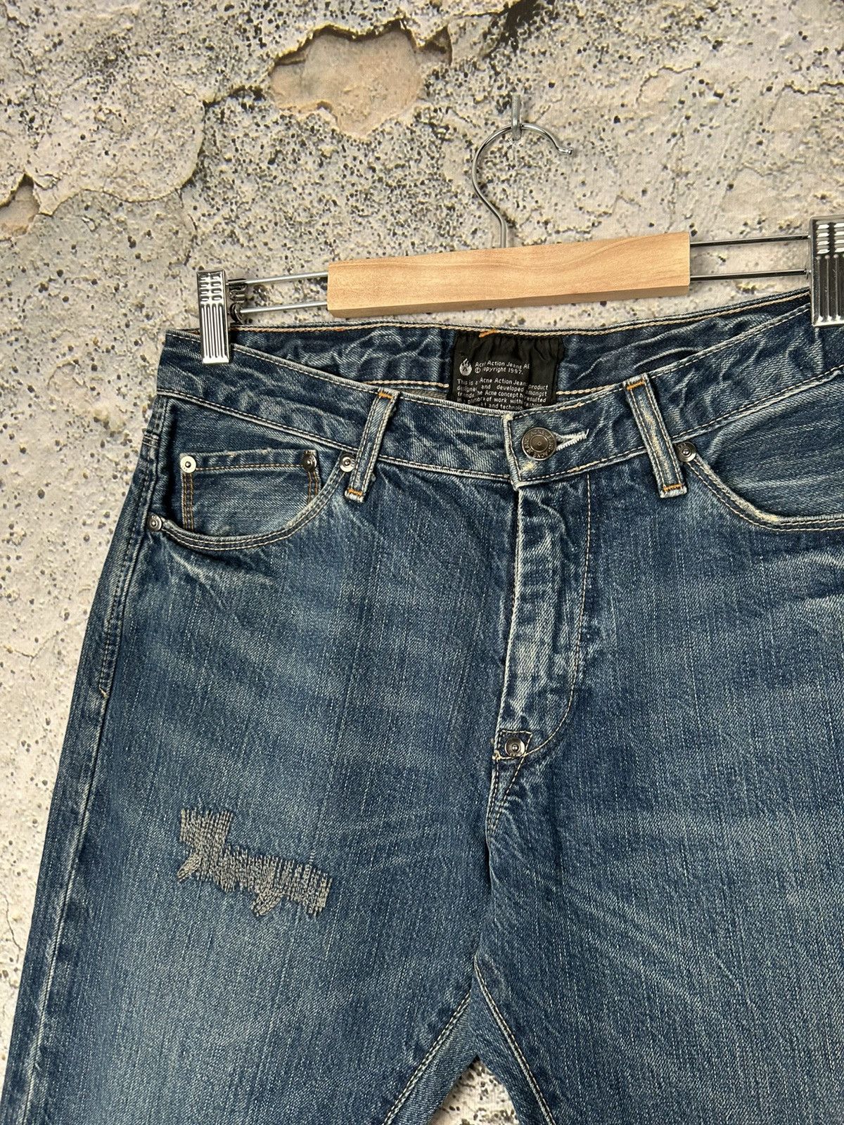 Acne Studios Vintage Acne Action Jeans Hug Lost&Found Designer Grunge Size US 27 - 3 Thumbnail
