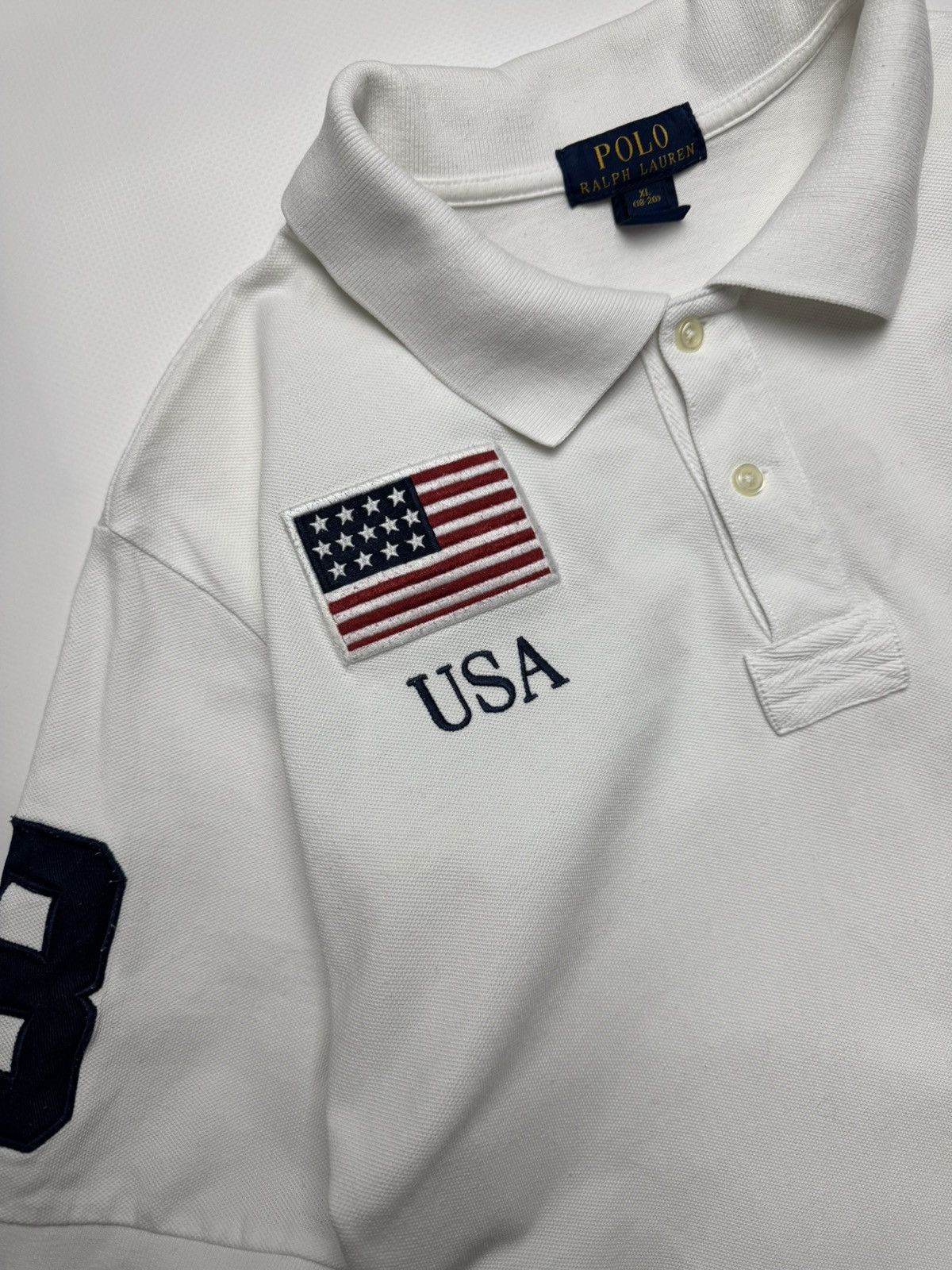 Polo Ralph Lauren Polo Ralph Lauren USA Big Pony Polo Shirt - White Size US L / EU 52-54 / 3 - 4 Thumbnail