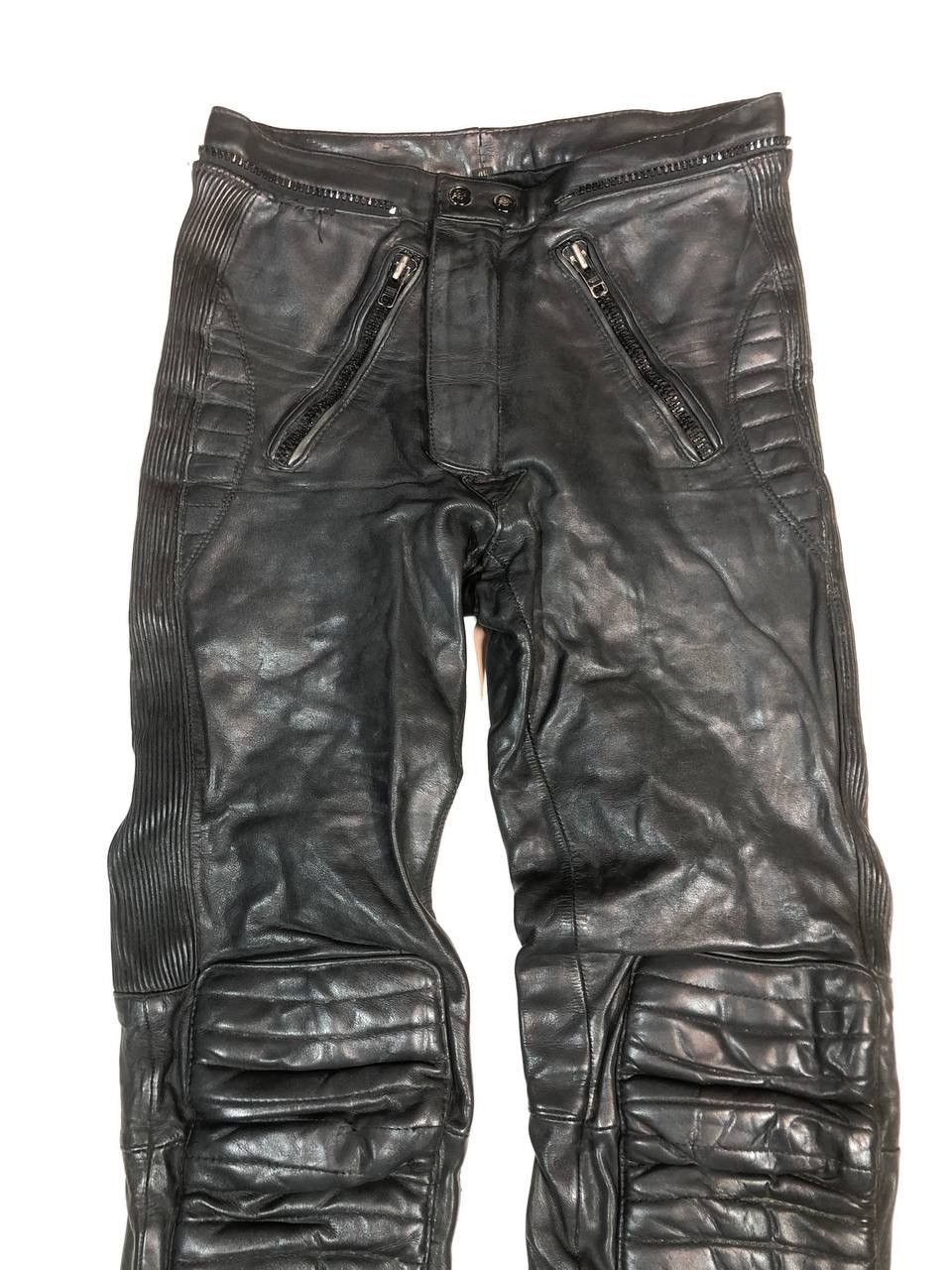 Leather × Vintage Polo Racing Moto Biker Leather Pants Vintage Size US 29 - 2 Thumbnail