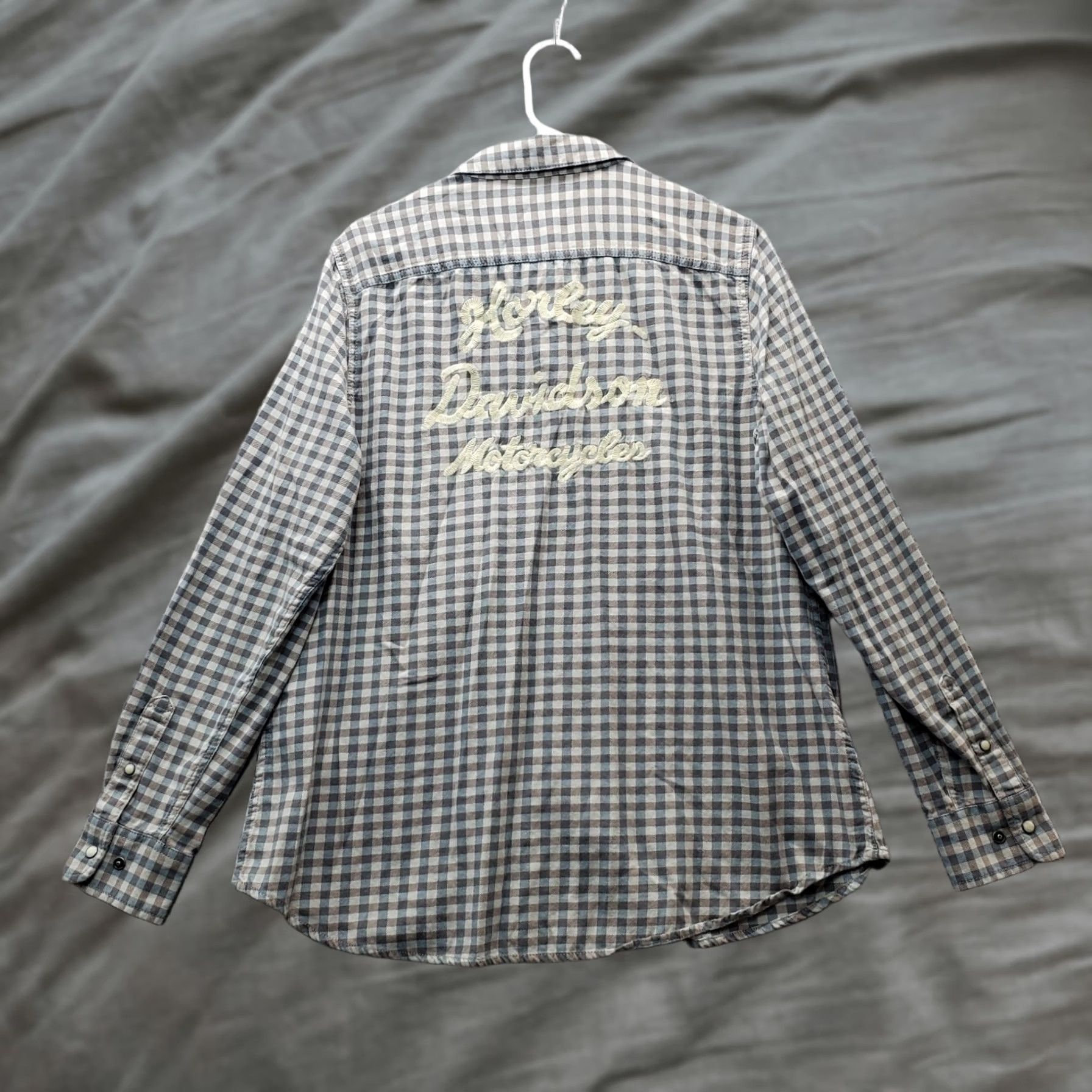 Harley Davidson Harley-Davidson Motorcycles Shirt Womens XL Multicolor Check Pearl Snap Button Down Size XL / US 12-14 / IT 48-50 - 1 Thumbnail