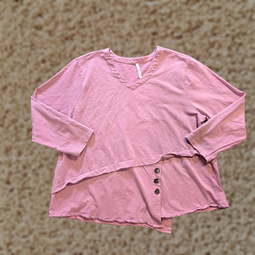 Vintage Lulu B Sweater Womens XL Pink Round Neck Long Sleeve Casual Pullover Knit Size XL / US 12-14 / IT 48-50 - 1 Thumbnail