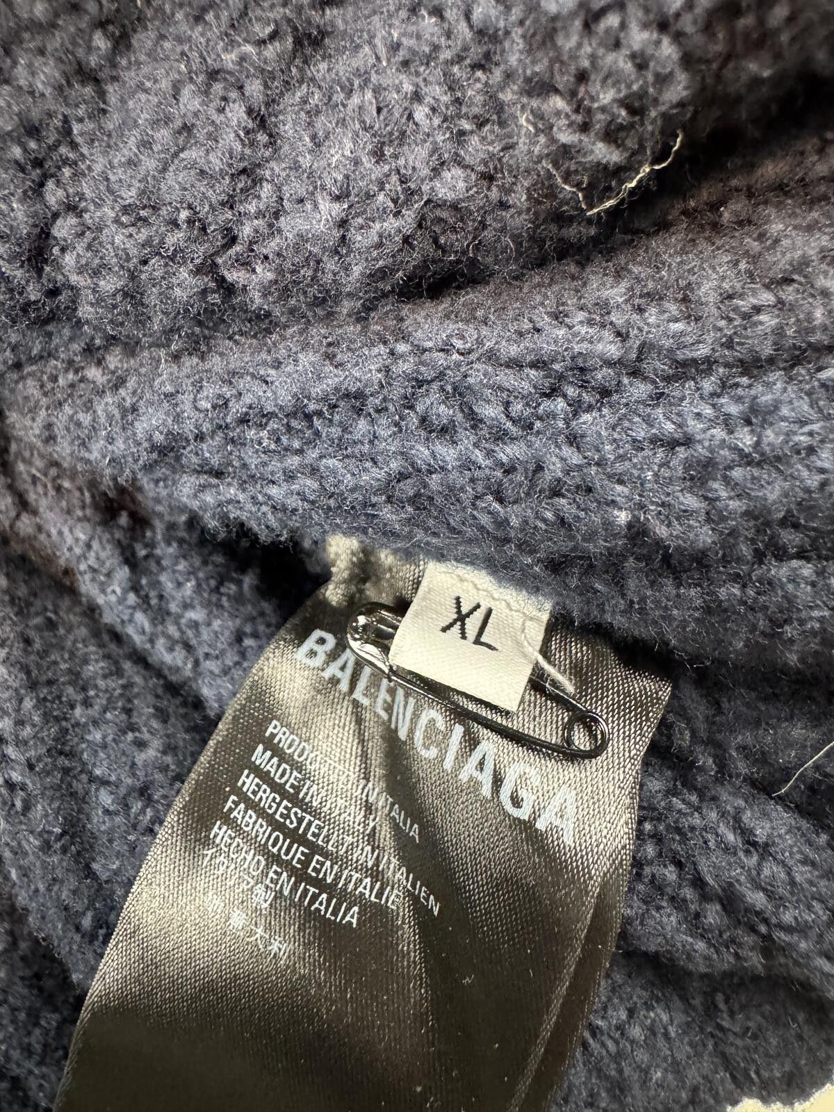 Balenciaga Balenciaga Scribble Logo Fuzzy Sweater Size US XL / EU 56 / 4 - 4 Thumbnail