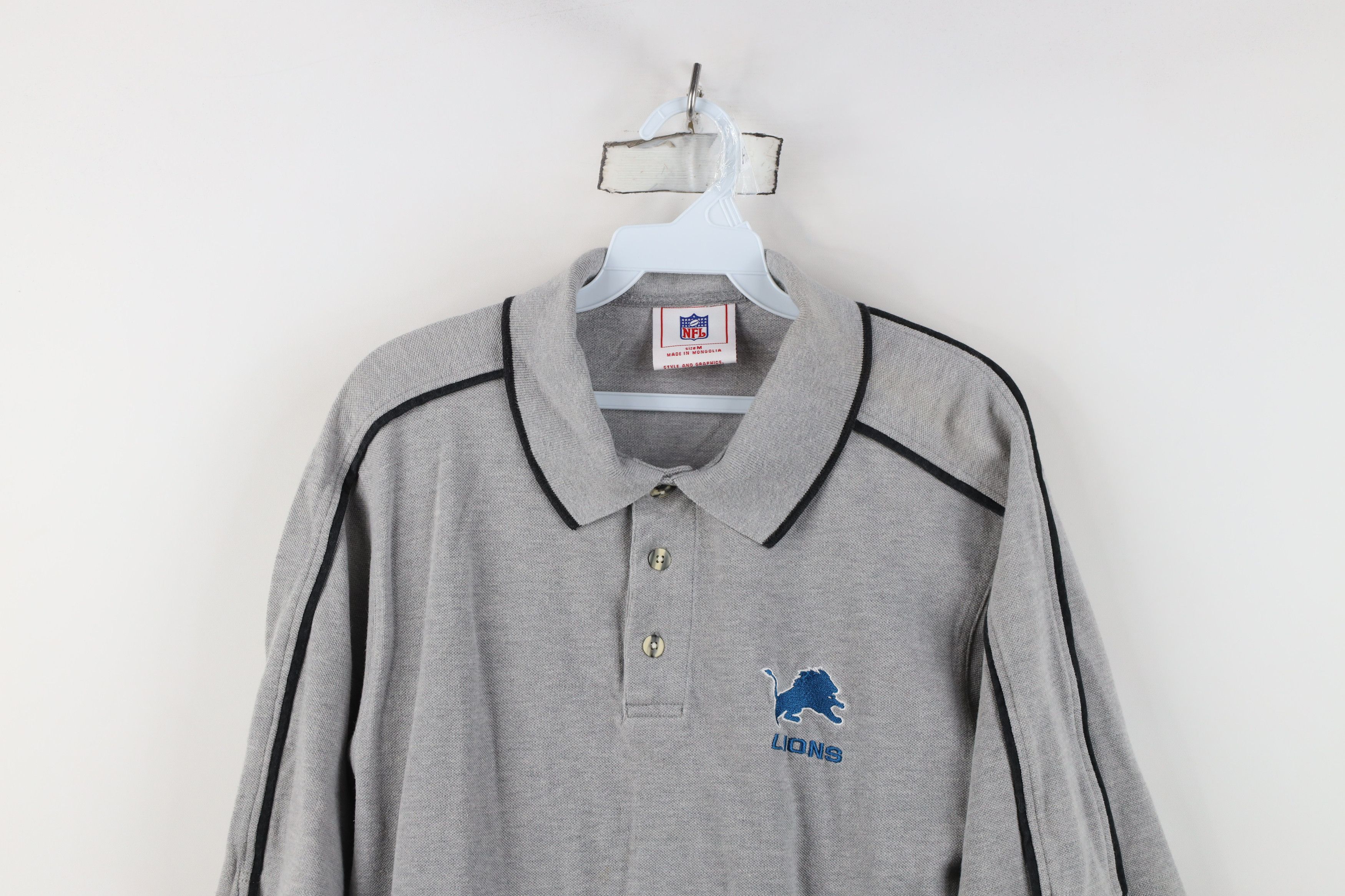Vintage Vintage NFL Spell Out Detroit Lions Football Polo Shirt Size US M / EU 48-50 / 2 - 2 Thumbnail
