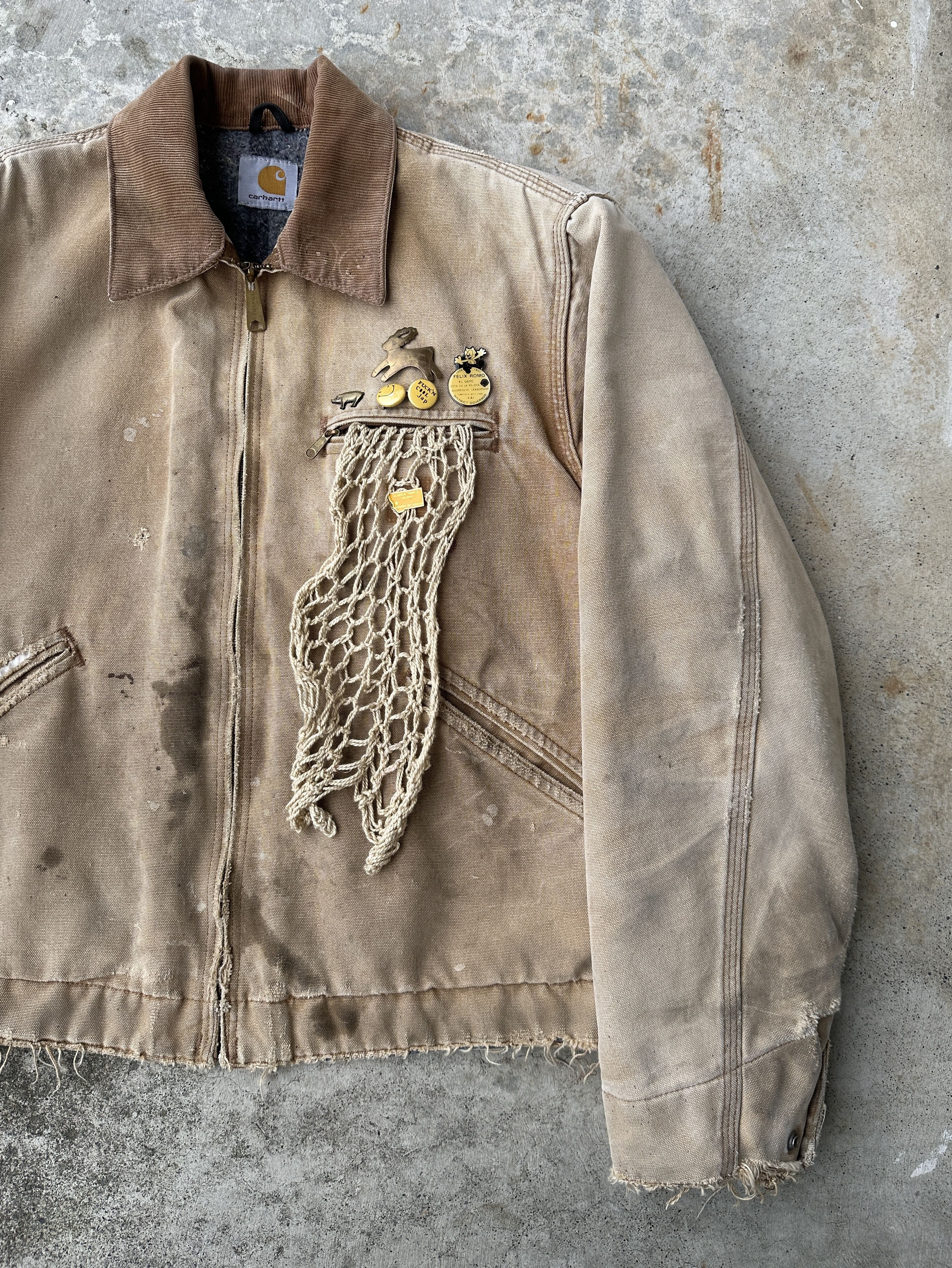 Carhartt Trashed Detroit Faded Dirty Work Jkt Blanket lined Size US L / EU 52-54 / 3 - 3 Thumbnail