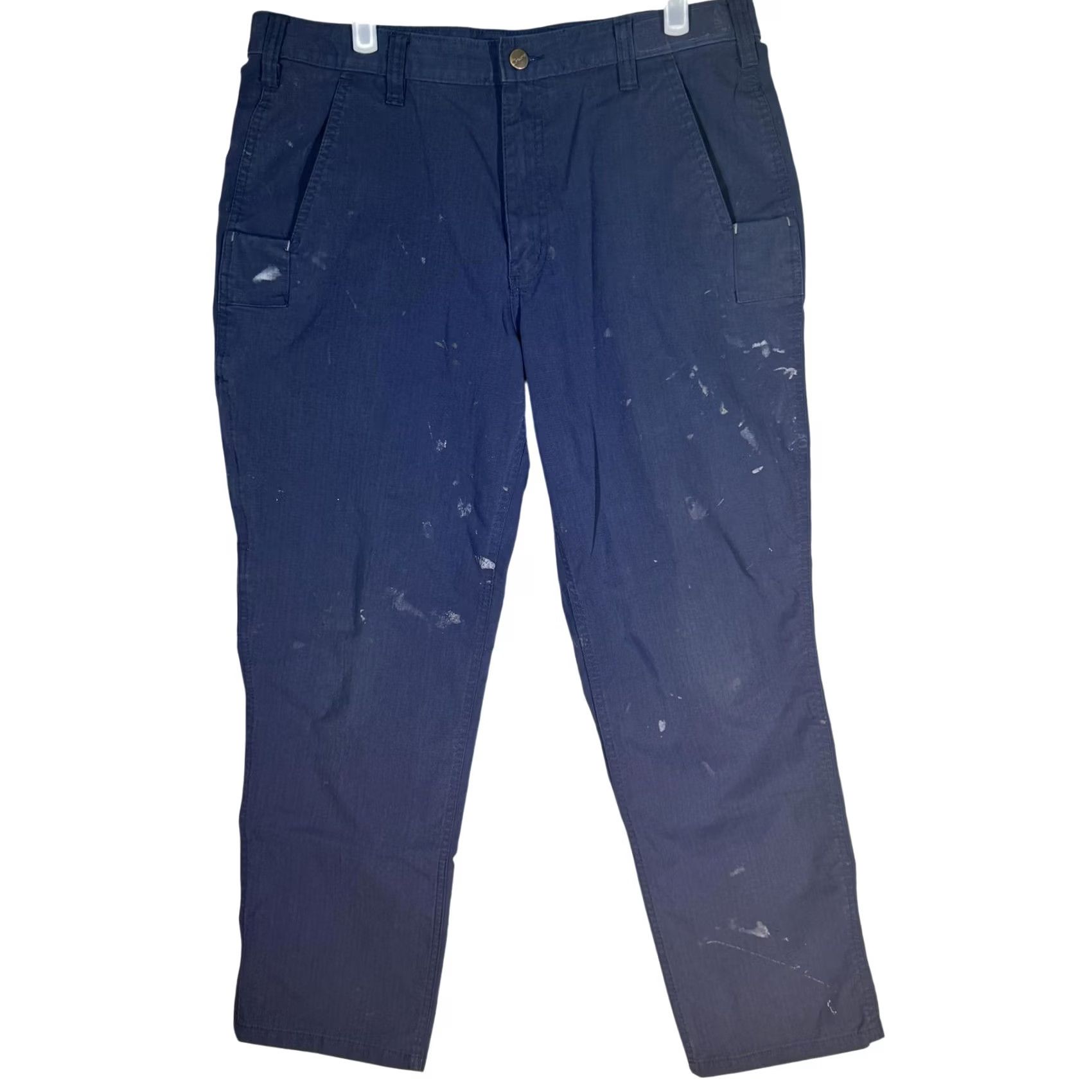 Carhartt Carhartt Mens Pants 34x29 Navy Relaxed Fit Ripstop Workwear Cargo Pockets 74533-20 Mens Size US 34 / EU 50 - 2 Thumbnail