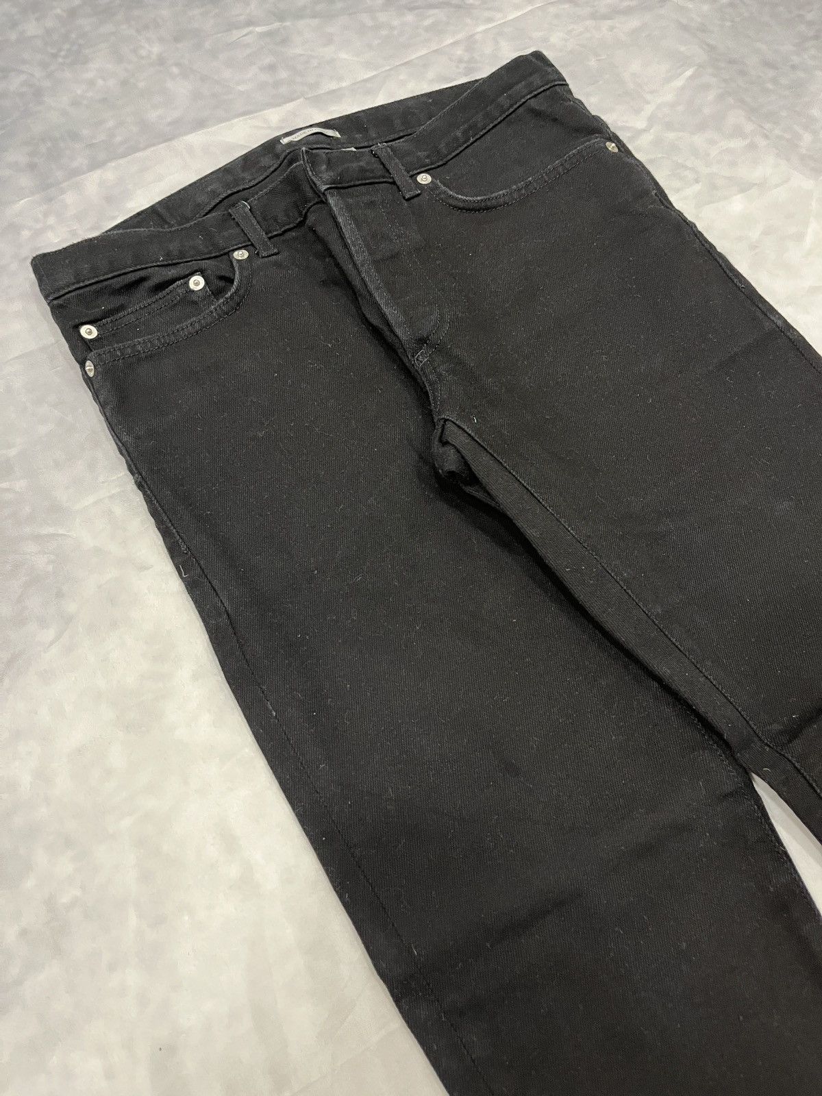 Dior SS18 Dior Homme Kris Van Assche Black 'SLIM 17.5' Denim Size US 30 / EU 46 - 2 Thumbnail