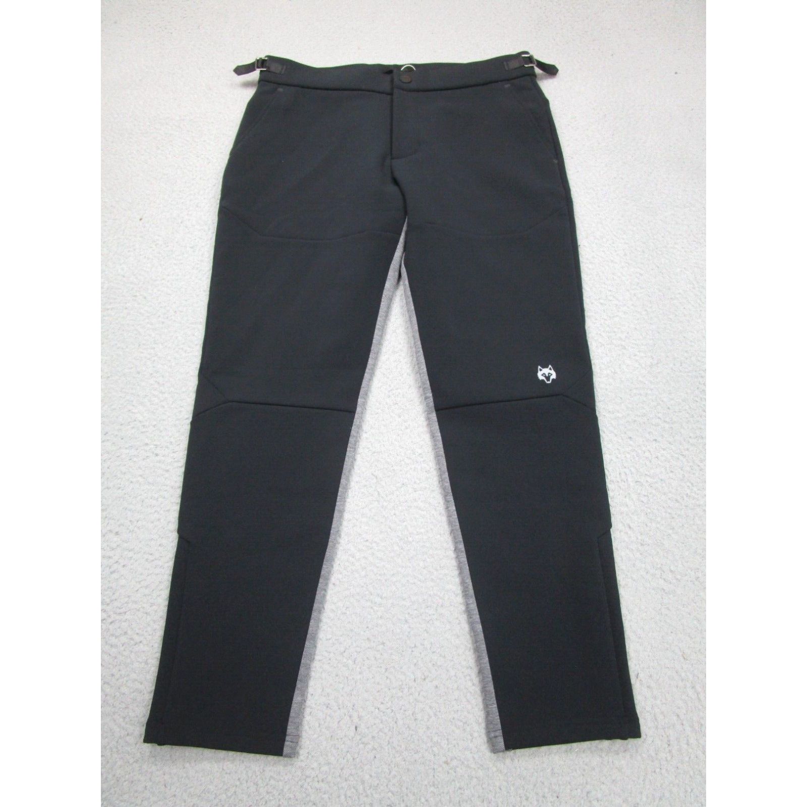 image of Vintage Greyson Pants Mens M 32 Black Tech Fleece Lined Windshield Trousers Soft Shell in White