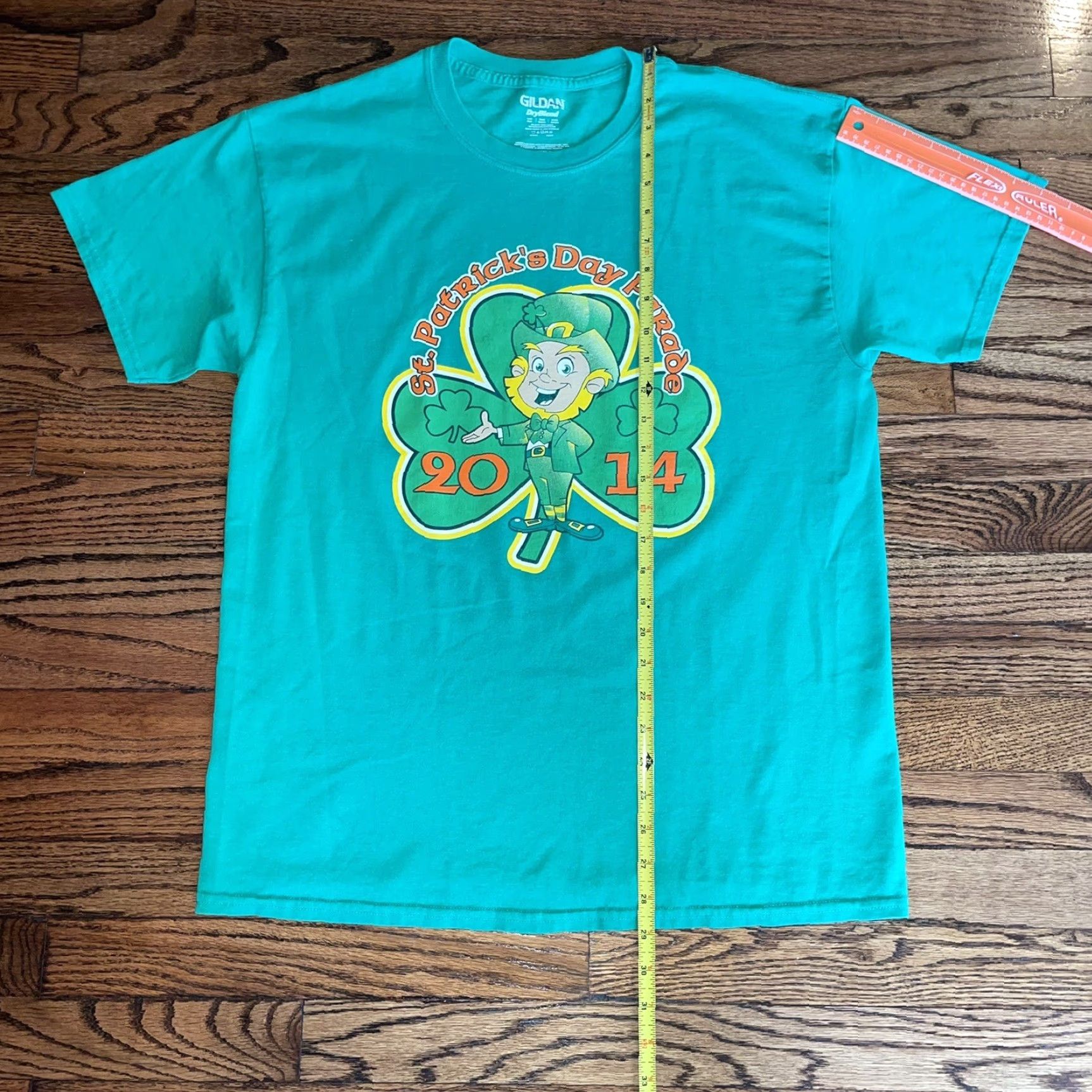 Vintage Saint Patrick's Day Parade Green Irish Mens L Fireball Whisky T Shirt 2014 Size US L / EU 52-54 / 3 - 4 Thumbnail