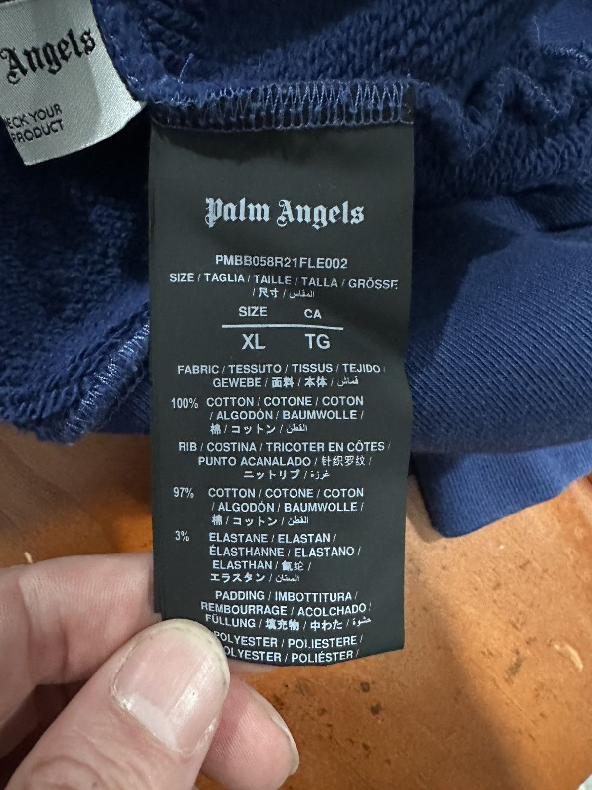 Palm Angels PALM ANGELS CROCODILE BLUE HOODIE Size US XL / EU 56 / 4 - 3 Thumbnail