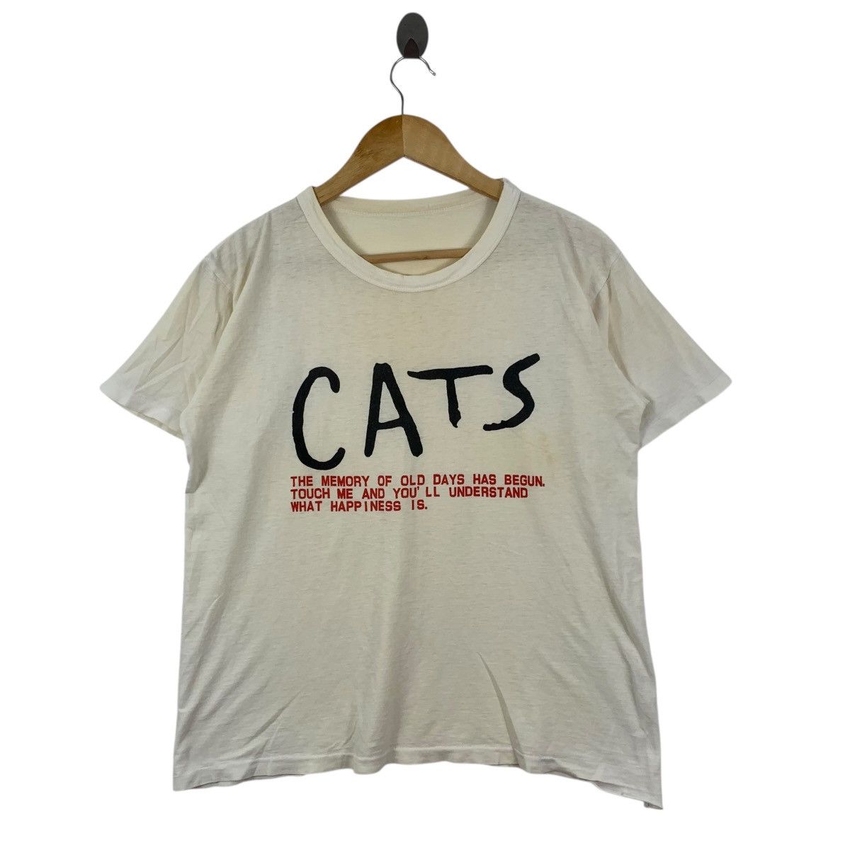 Vintage Vintage 90s CATS The Memory Of Old Days Have Begun Tshirt Size US M / EU 48-50 / 2 - 1 Thumbnail