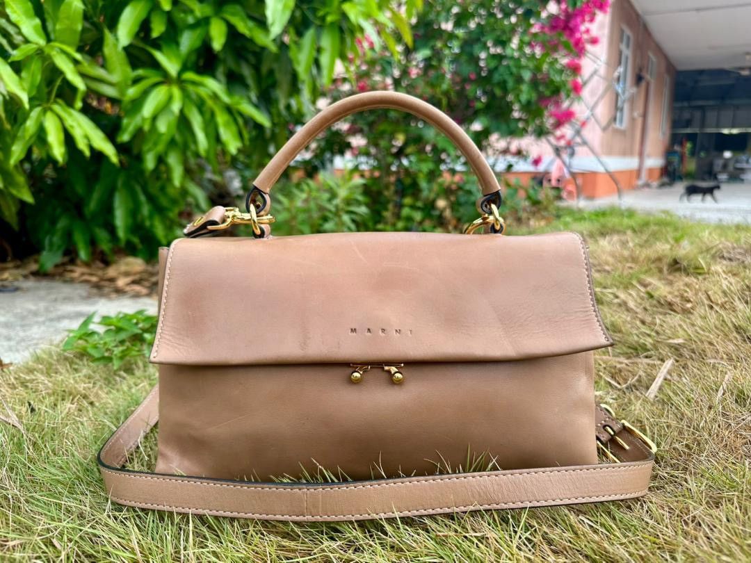 Marni Authentic Marni Trunk Smooth Calfskin Crossbody Bag Size ONE SIZE - 1 Thumbnail