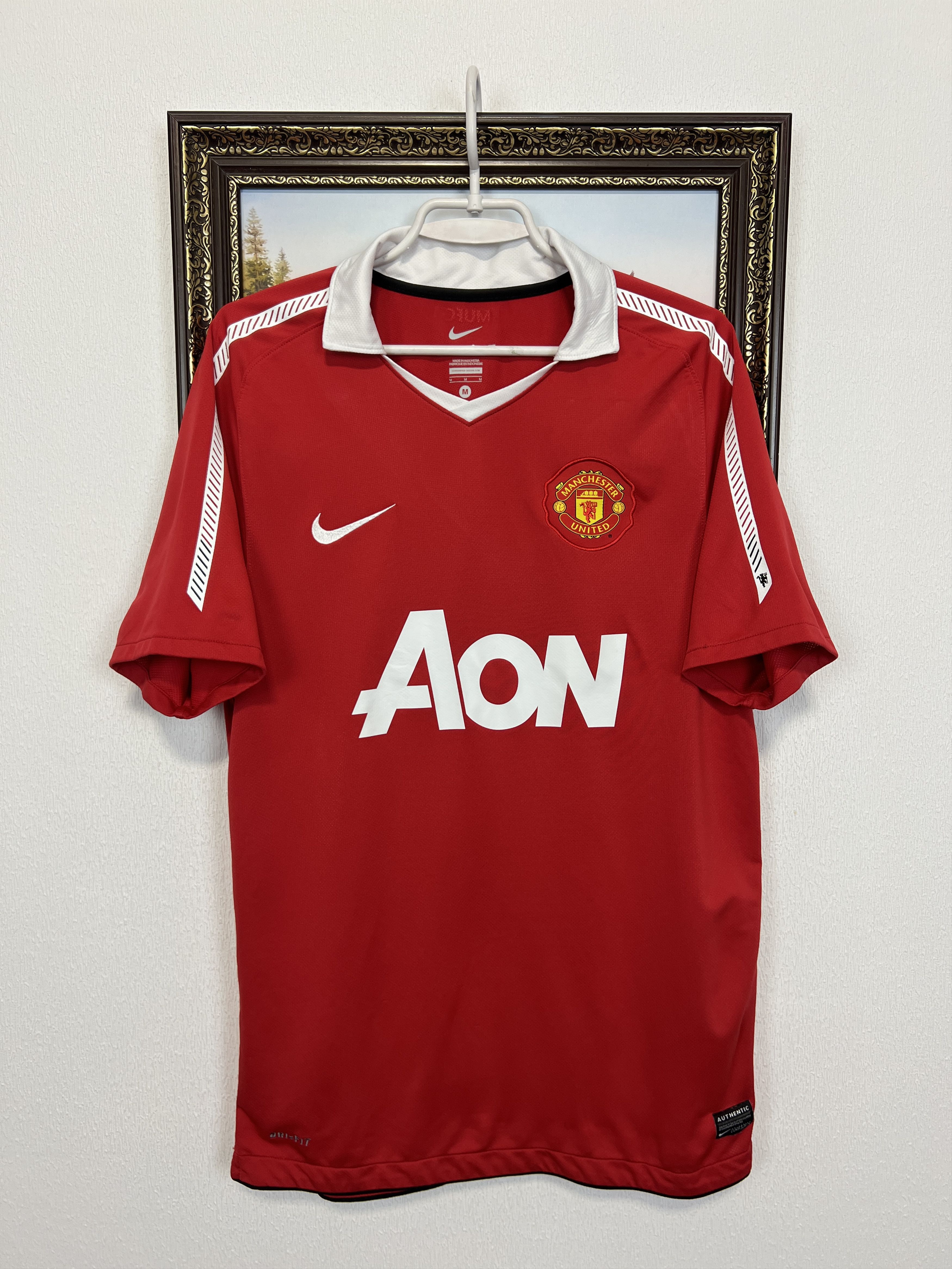 Nike Manchester United football shirt Soccer AON Jersey Trikot Size US M / EU 48-50 / 2 - 1 Thumbnail
