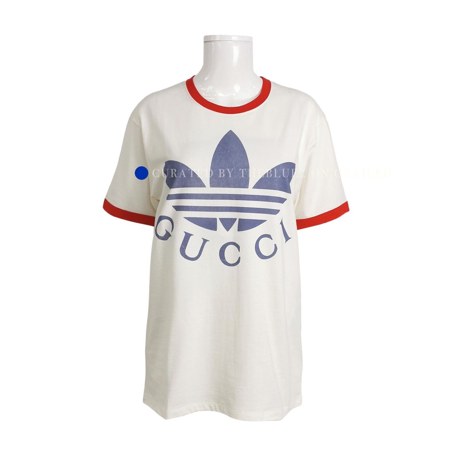 Gucci White Logo T-Shirt with Adidas Collaboration Size US XS / EU 42 / 0 - 1 Thumbnail